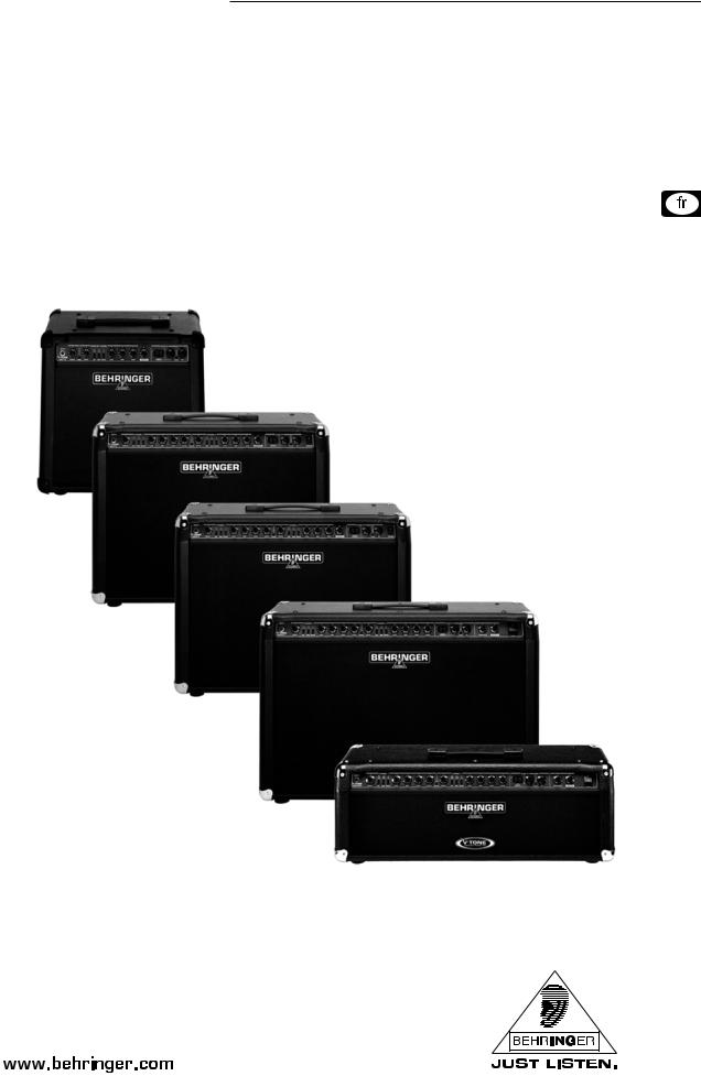 Behringer V-Tone GMX110, V-Tone GMX112, V-Tone GMX210, V-Tone GMX212, V-Tone GMX1200H User Manual