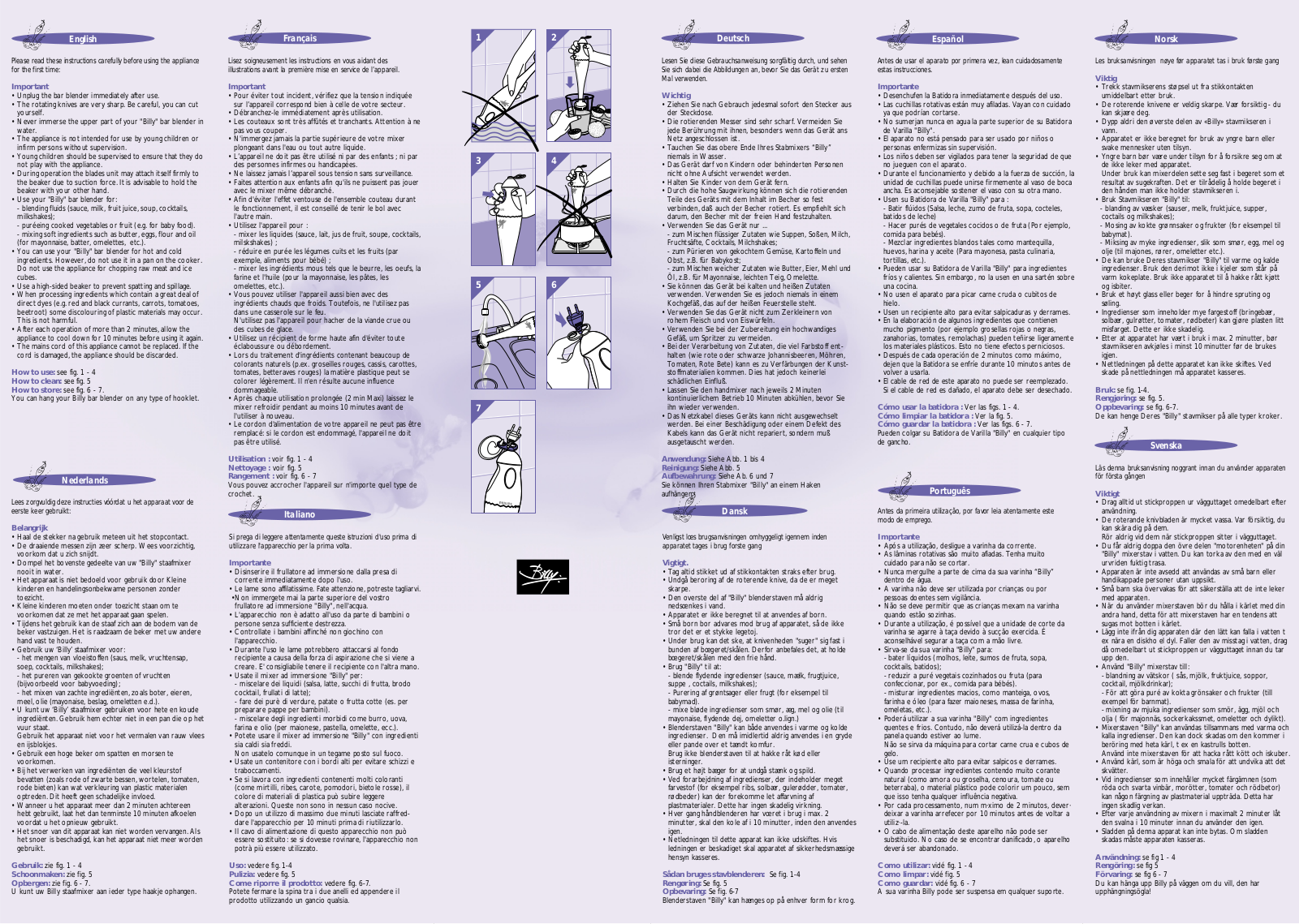 PHILIPS HR 1340 User Manual