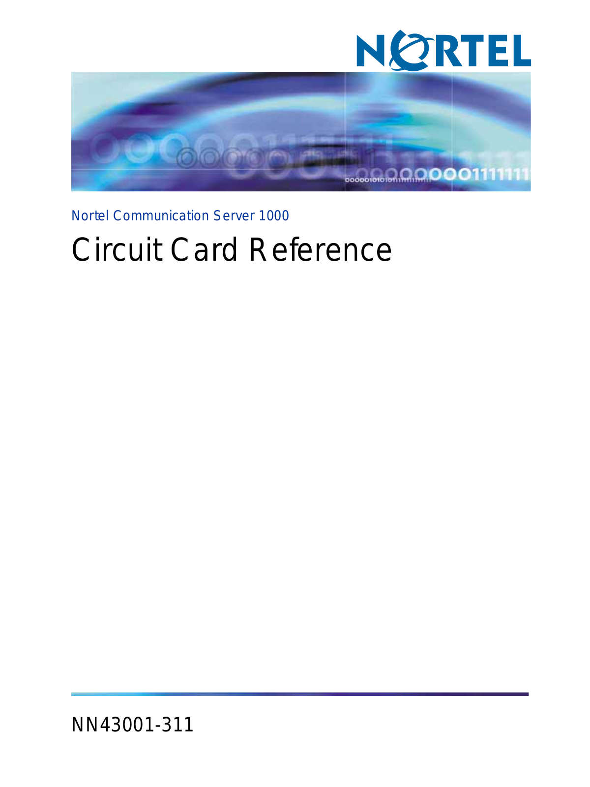 Nortel Networks Circuit Card 311 User Manual