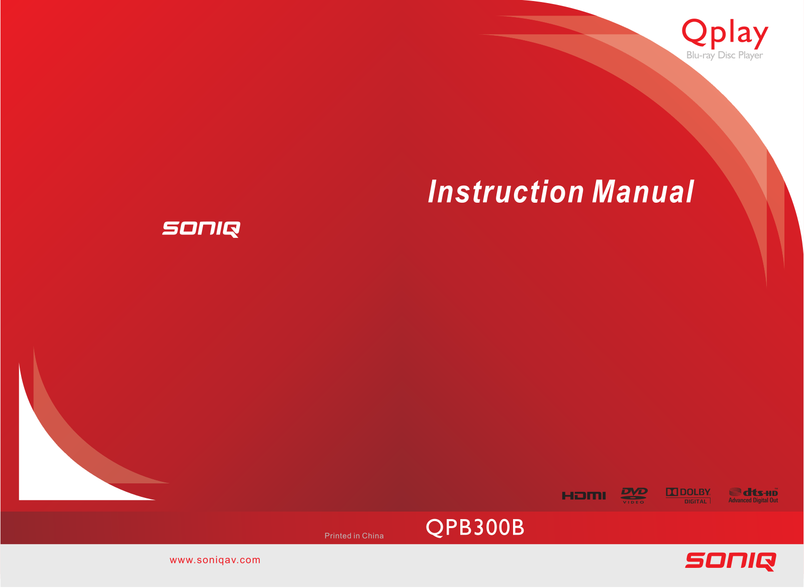 SONIQ QPB300B Instruction Manual