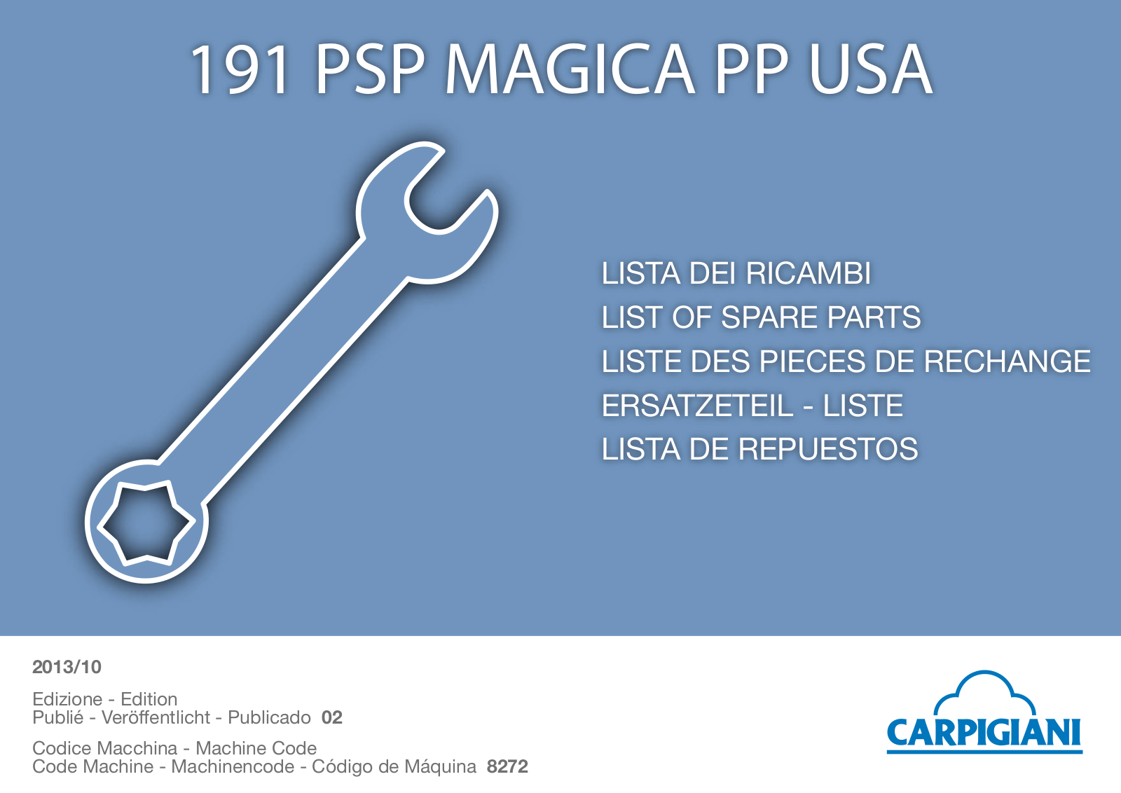 Carpigiani MAGICA Parts Manual