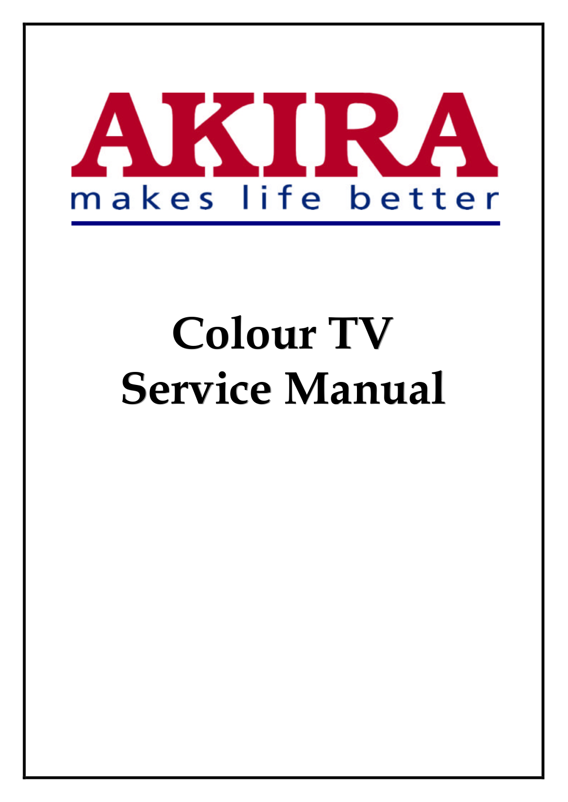 AKIRA CT-29NI9 Service Manual