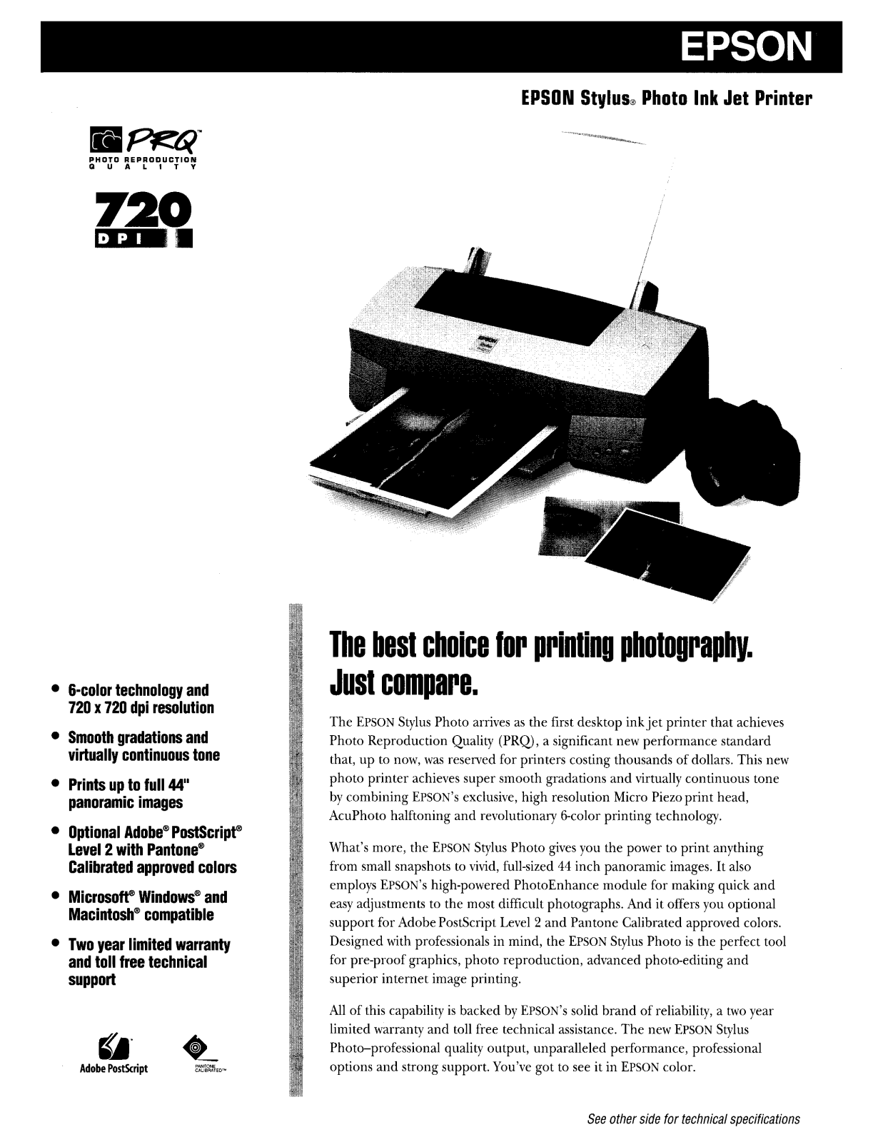 Epson EMP 720 User Manual