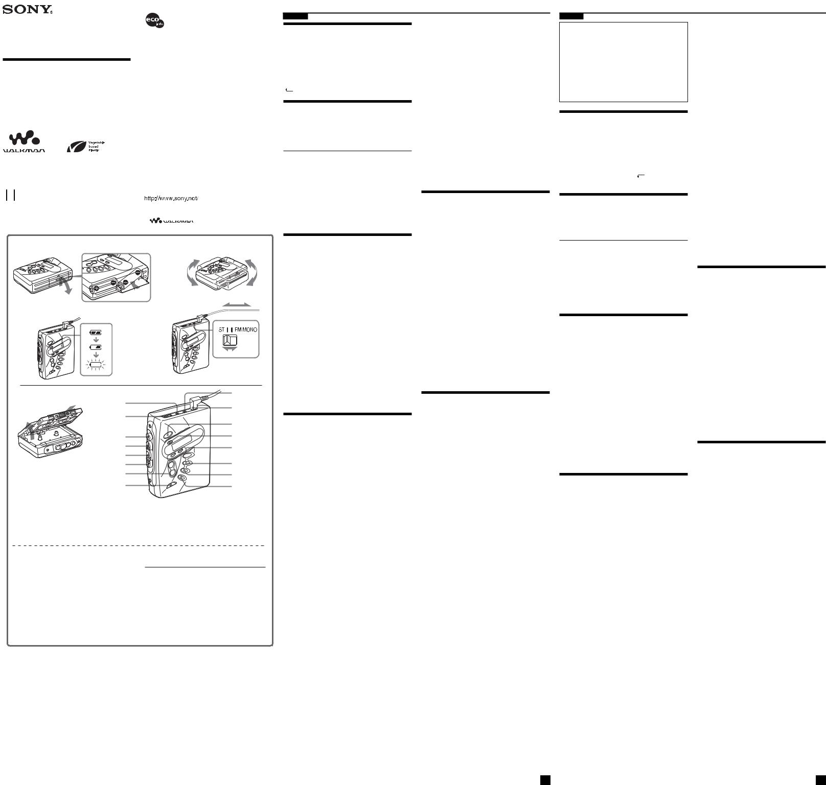 Sony WM-EC1 User Manual