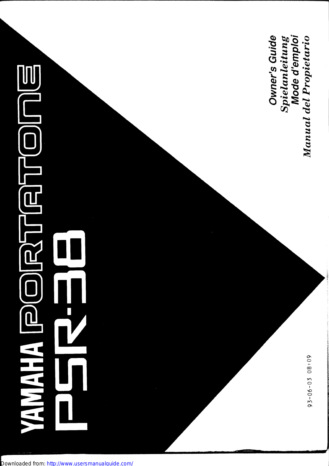 Yamaha Audio PSR-38 User Manual