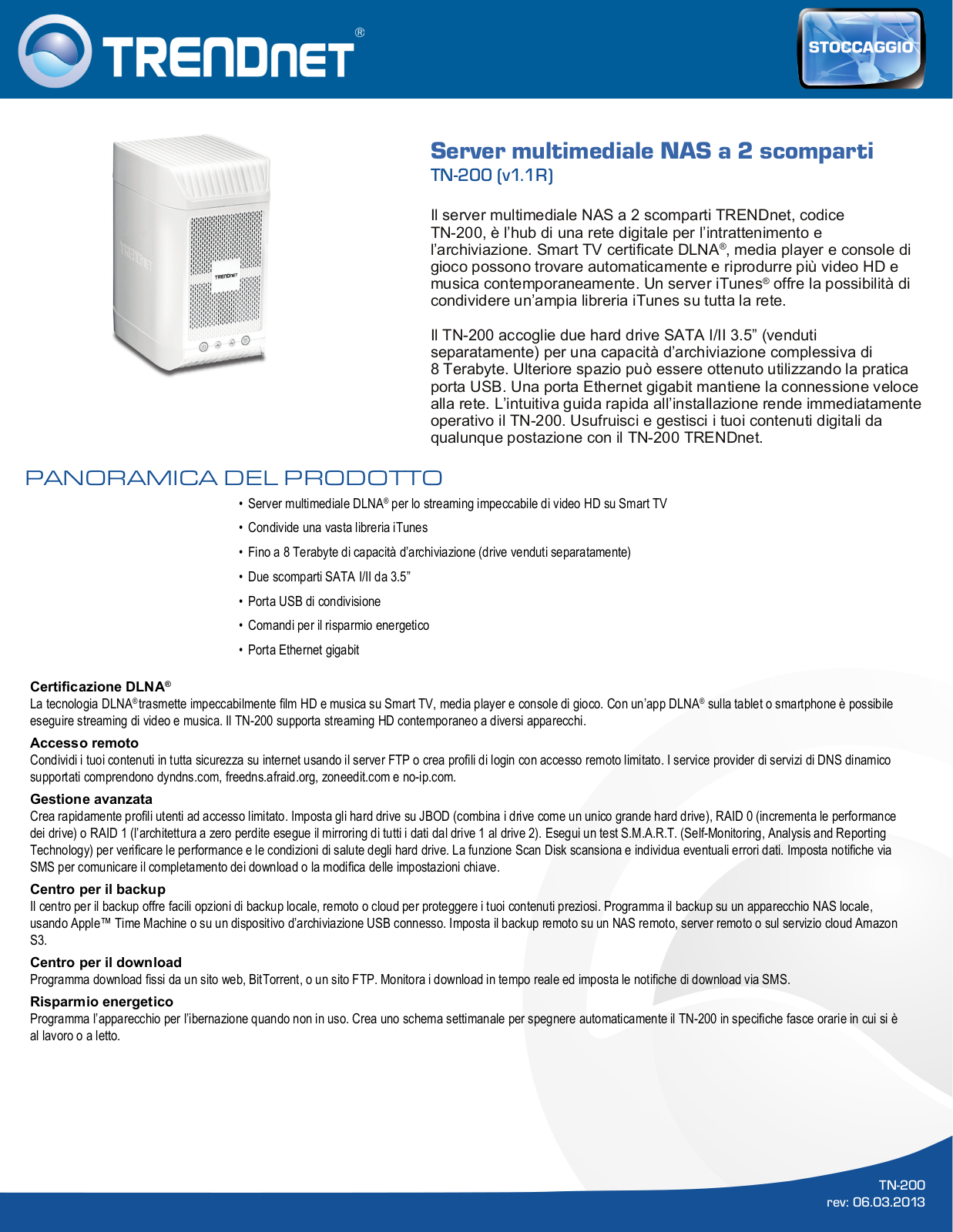 Trendnet TN-200 Datasheet