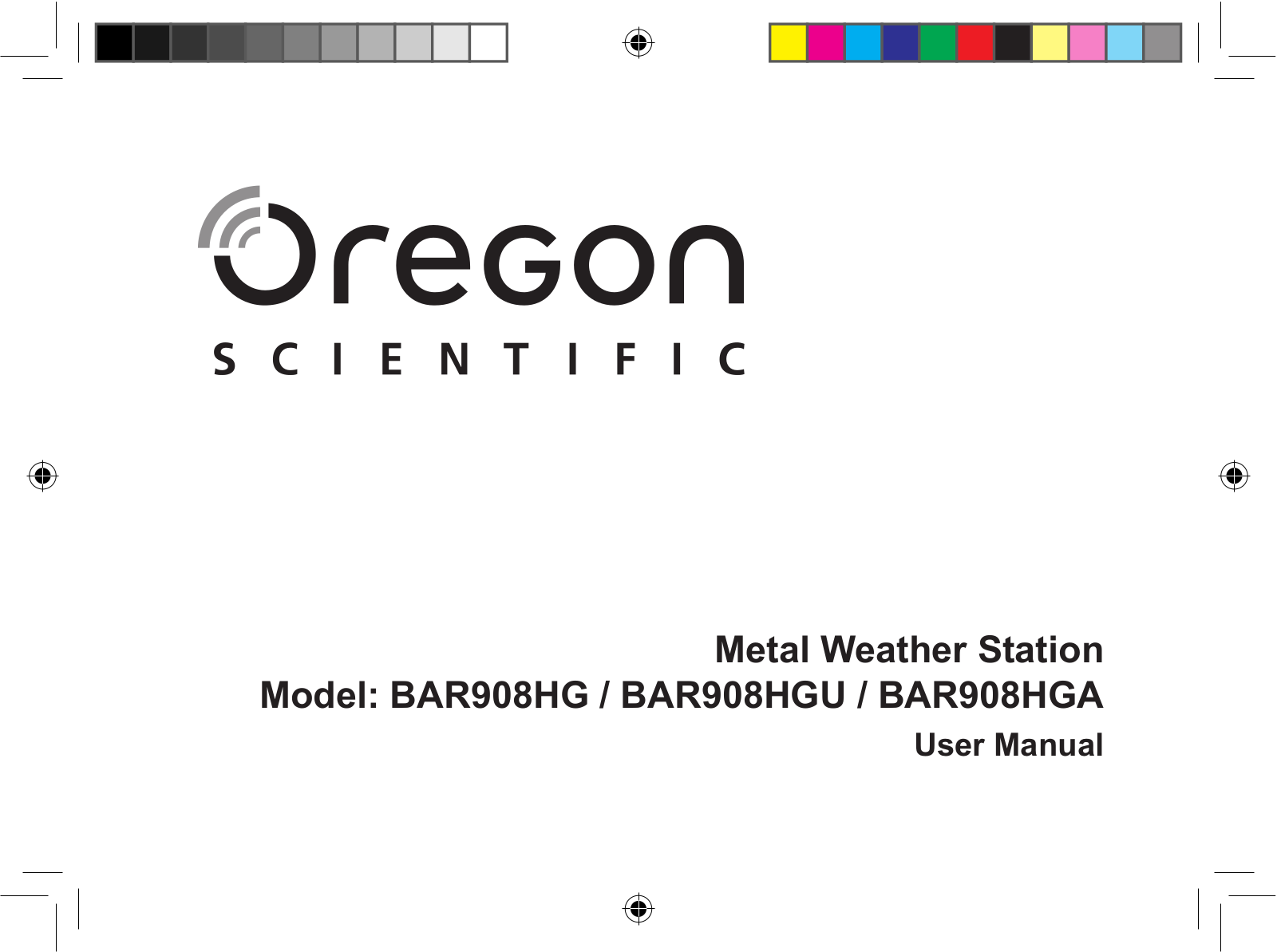 Oregon BAR 908HG User Manual