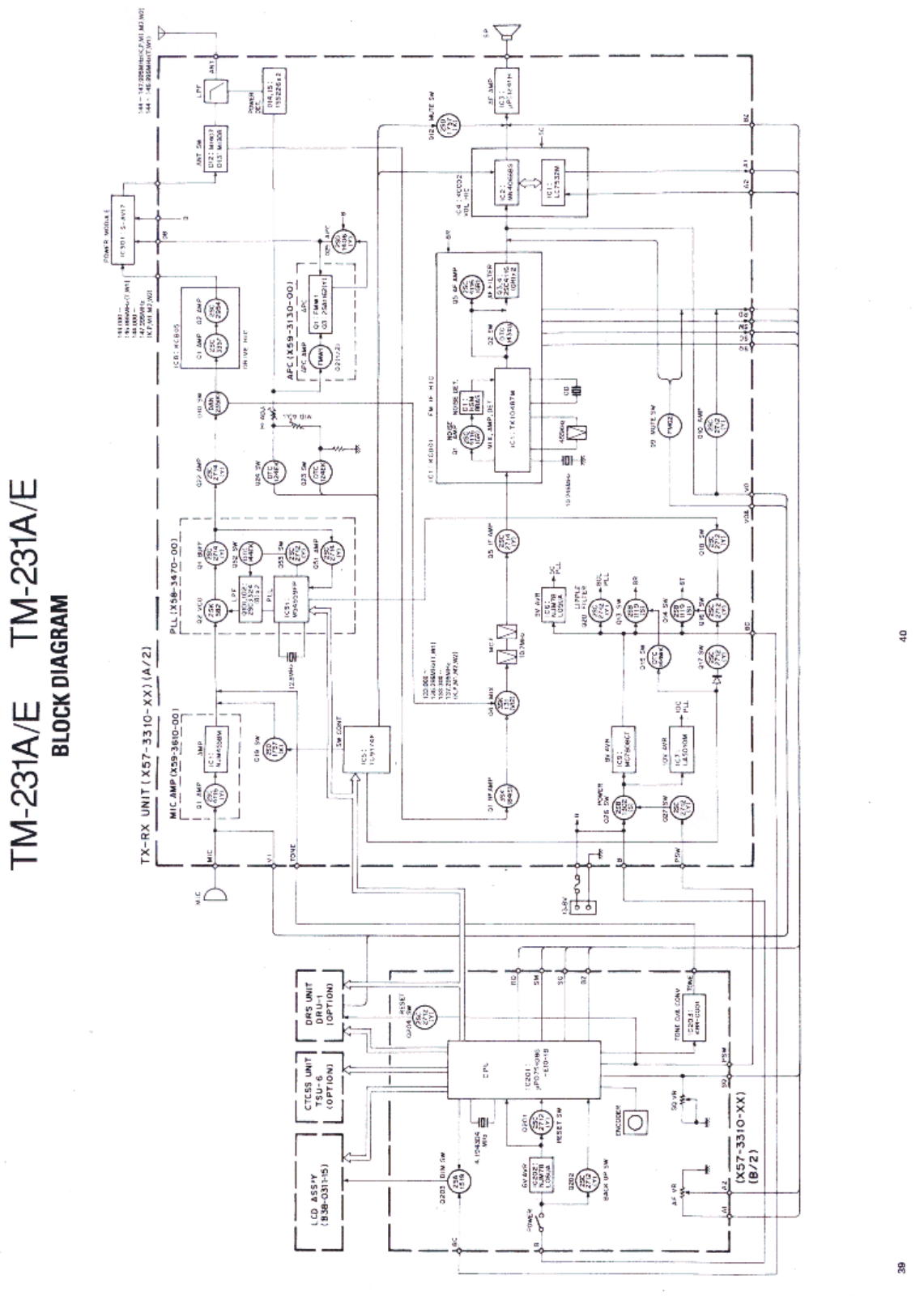 Kenwood tm-231A, tm-231E Schematic