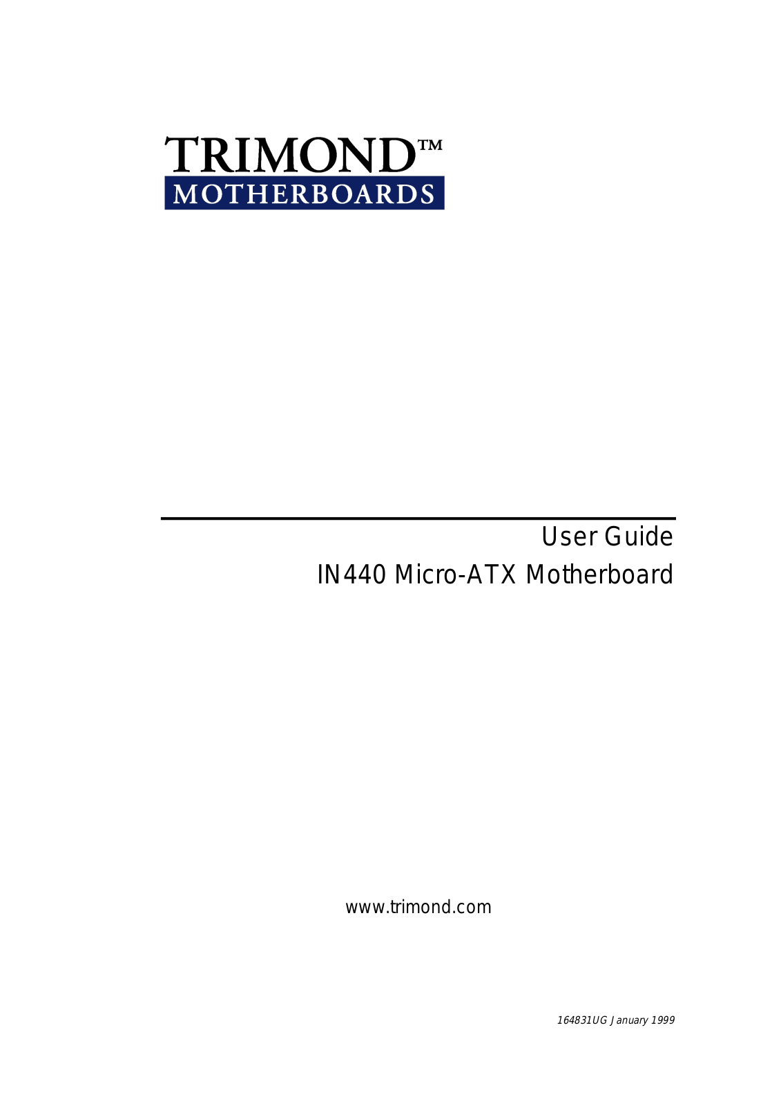 Trimond IN440, Intruder User Guide - ManualMachine.com