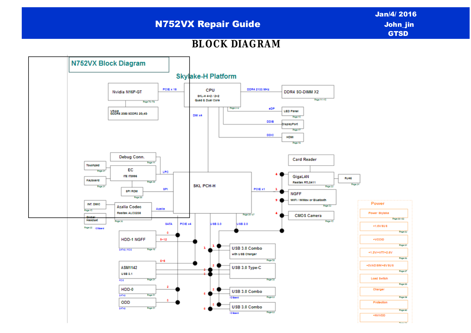 Asus N752VX Schematics