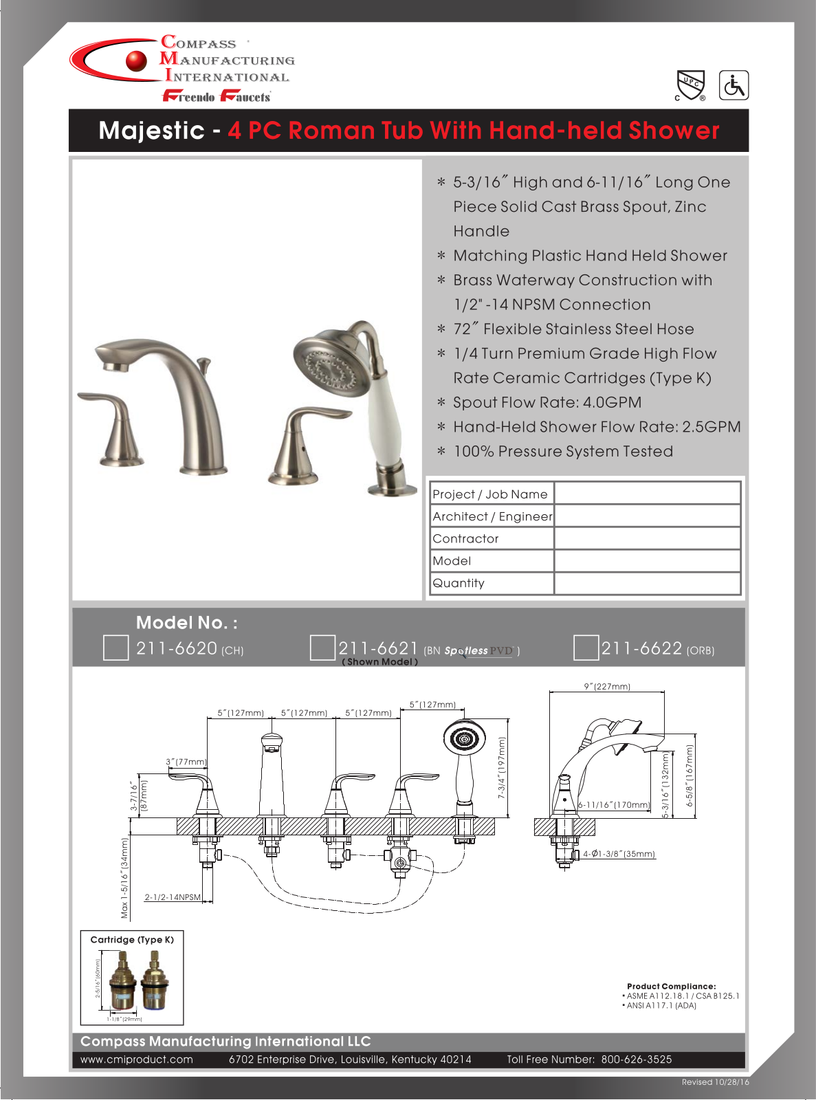 CMI QMV10041 Specifications