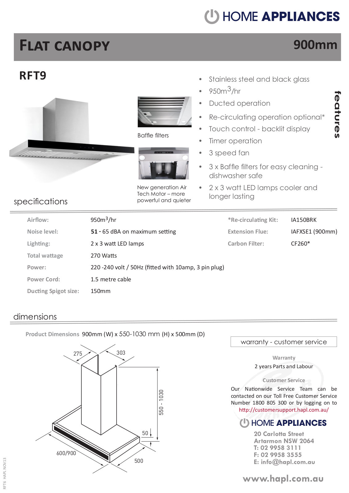 Euromaid RFT9 User Manual