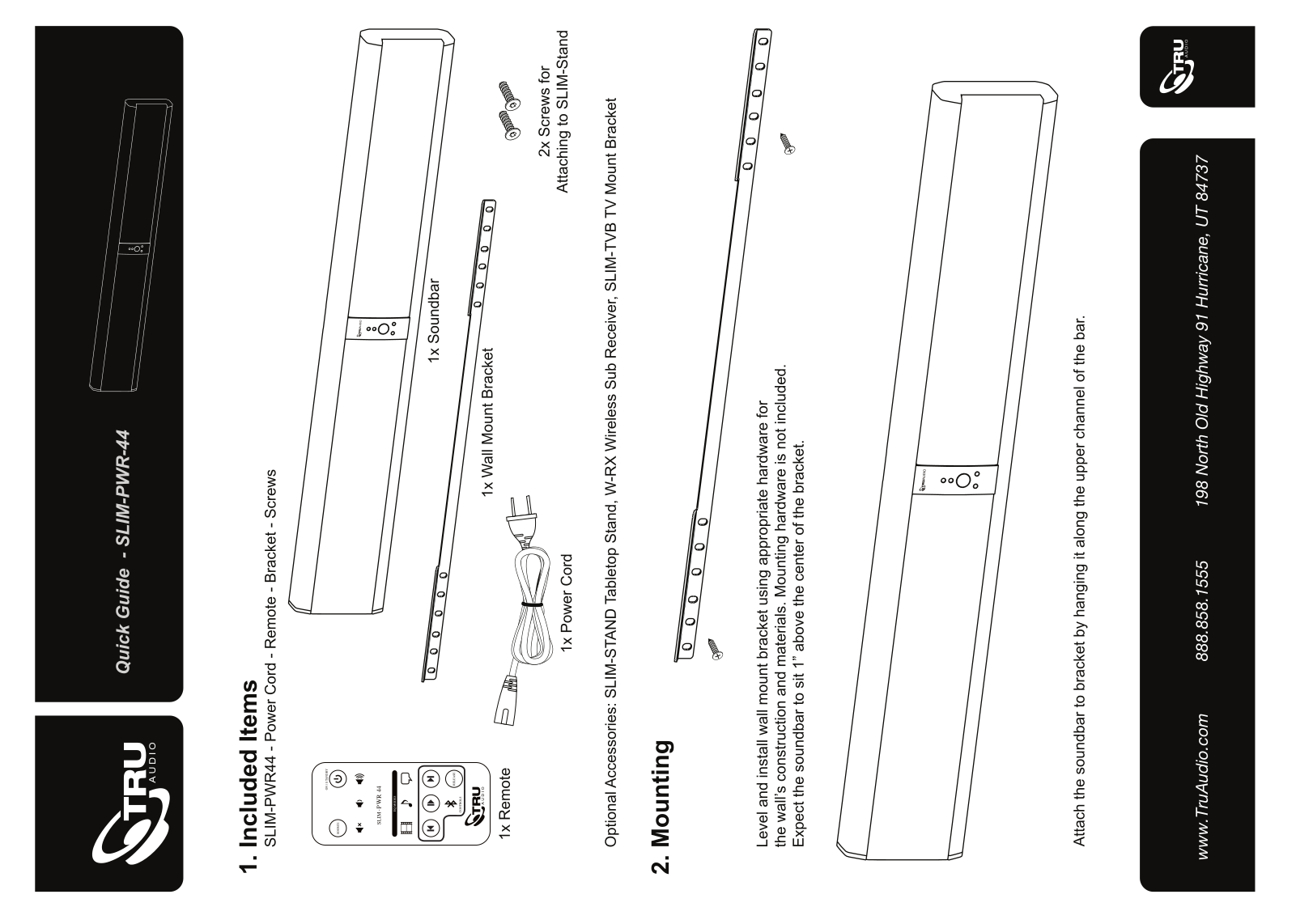 Yun Tong Electronic SLIM PWR44, W RX Users manual