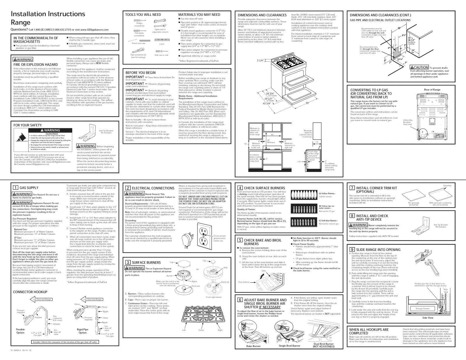 GE PGS950SEF1SS, PGS950SEF2SS, PGS950SEF3SS, PGS950SEF4SS, PGS950SEF5SS Installation Guide - ManualMachine.com