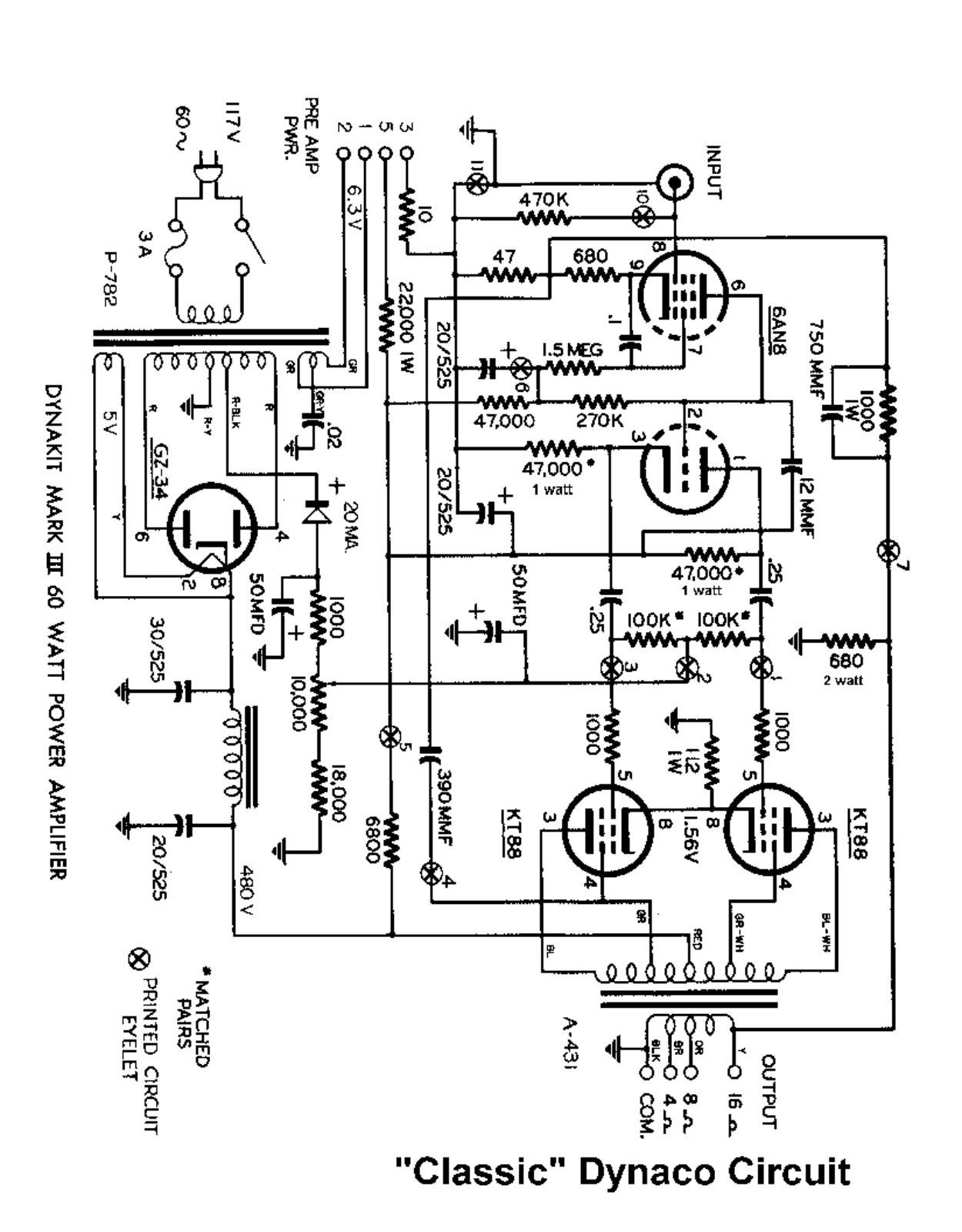 Dynaco Mark 3 Schematic