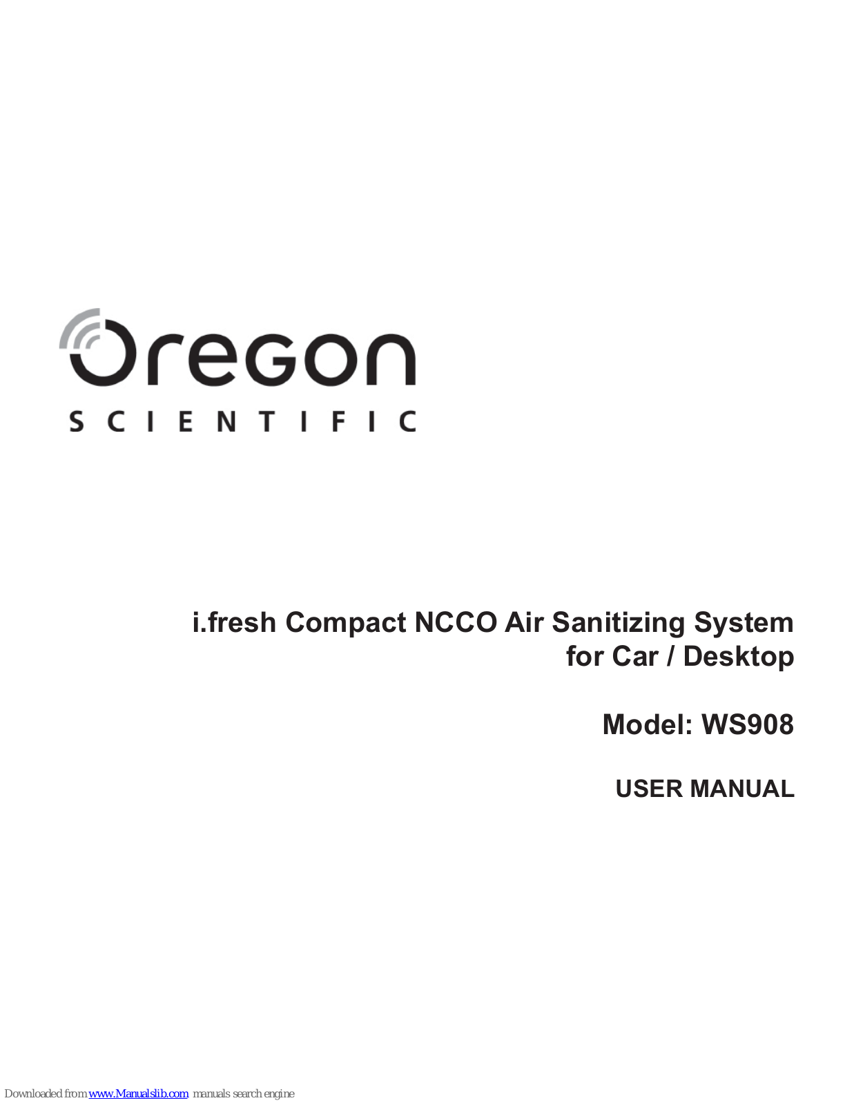 Oregon Scientific i.fresh WS908 User Manual