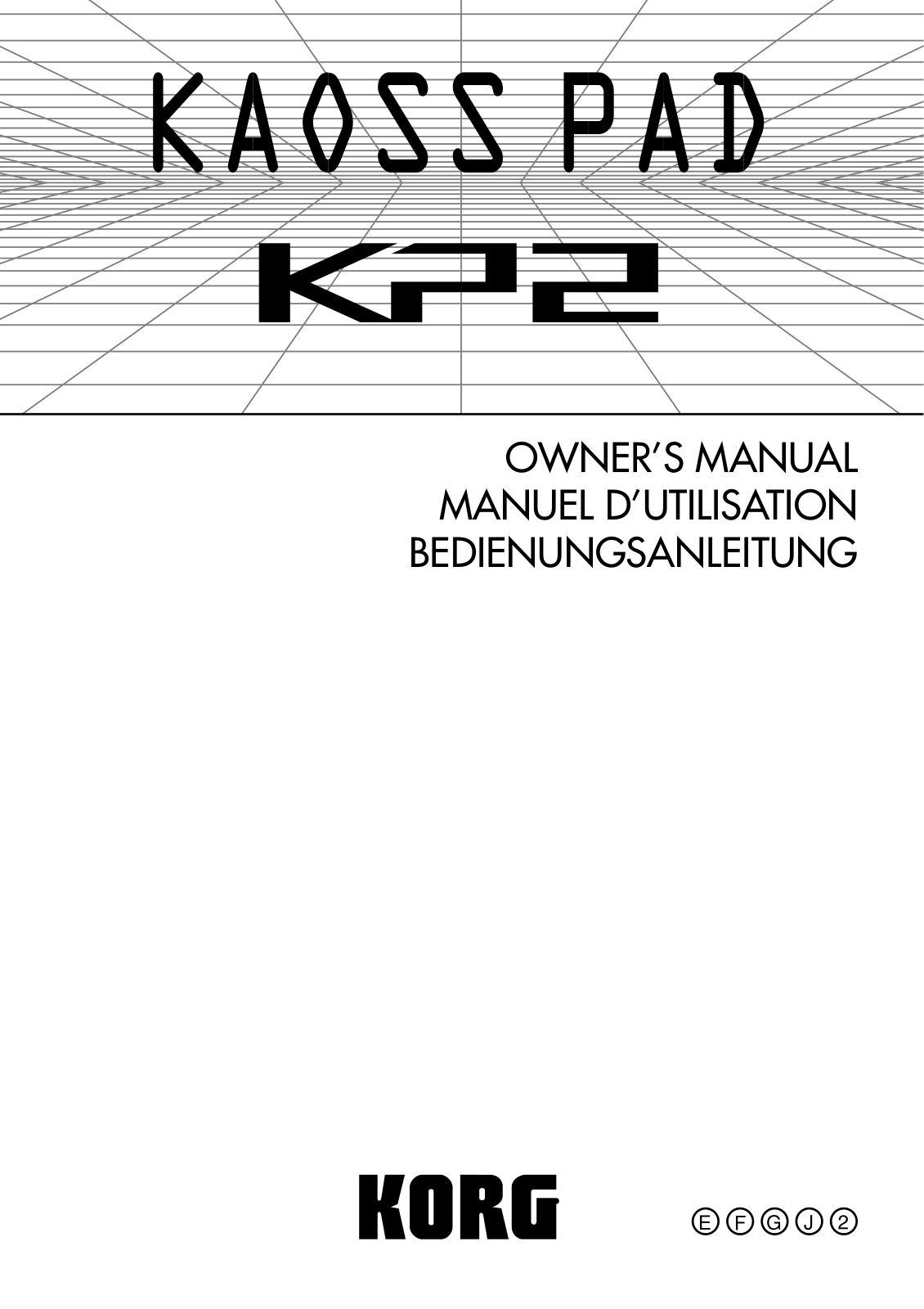 Korg Kaoss Pad KP2 User Manual