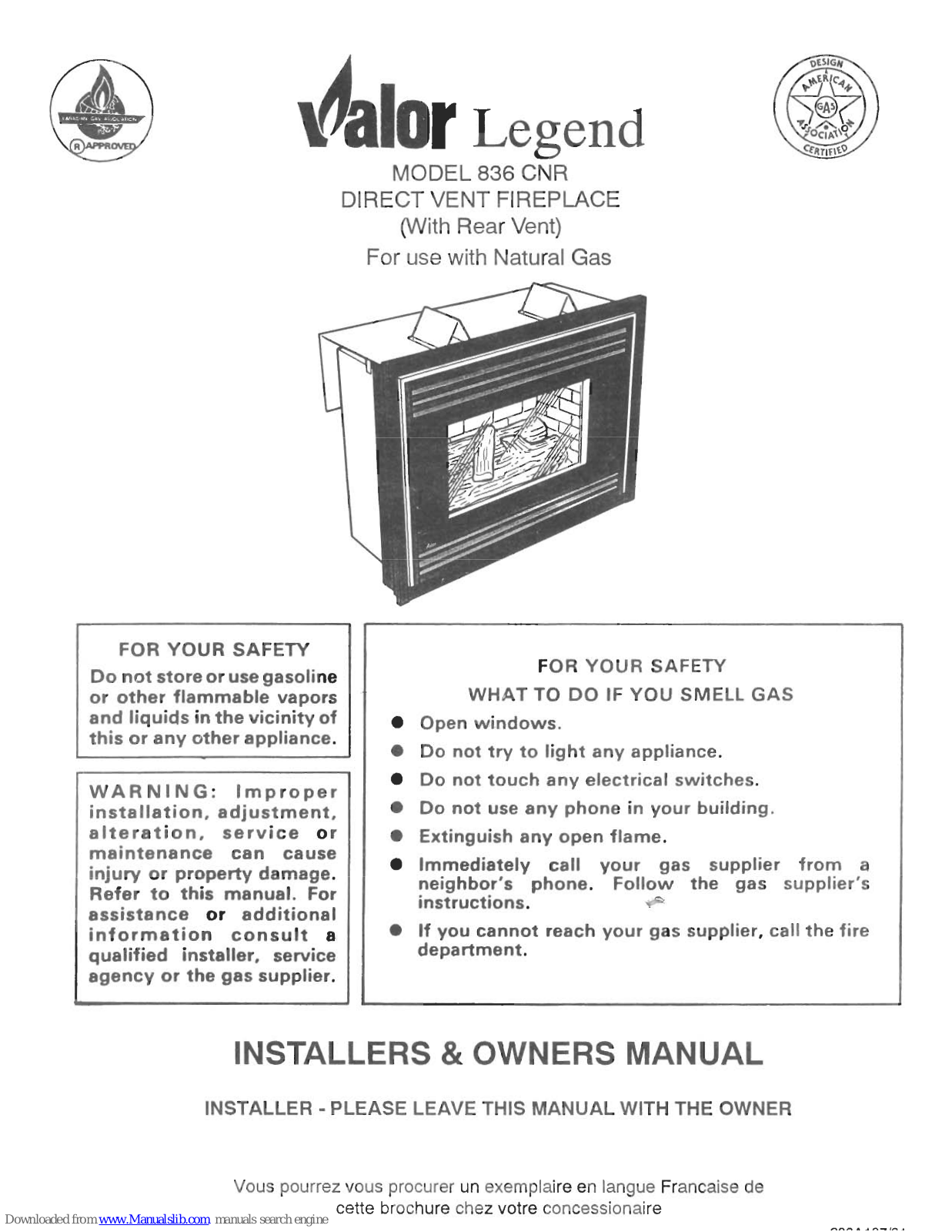 Valor 836 CNR User Manual