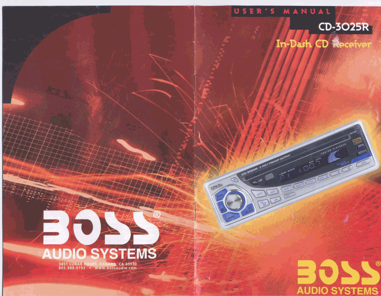 Boss Audio CD-3025R User Manual