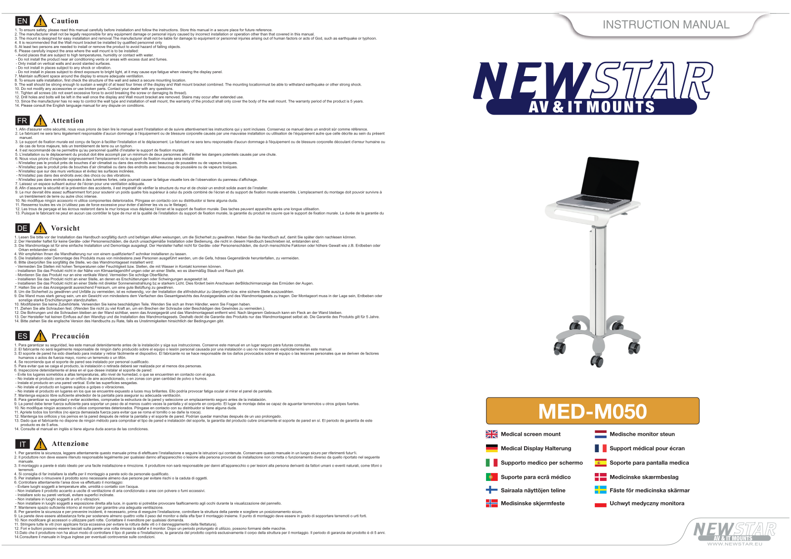 Newstar MED-M050 User Manual