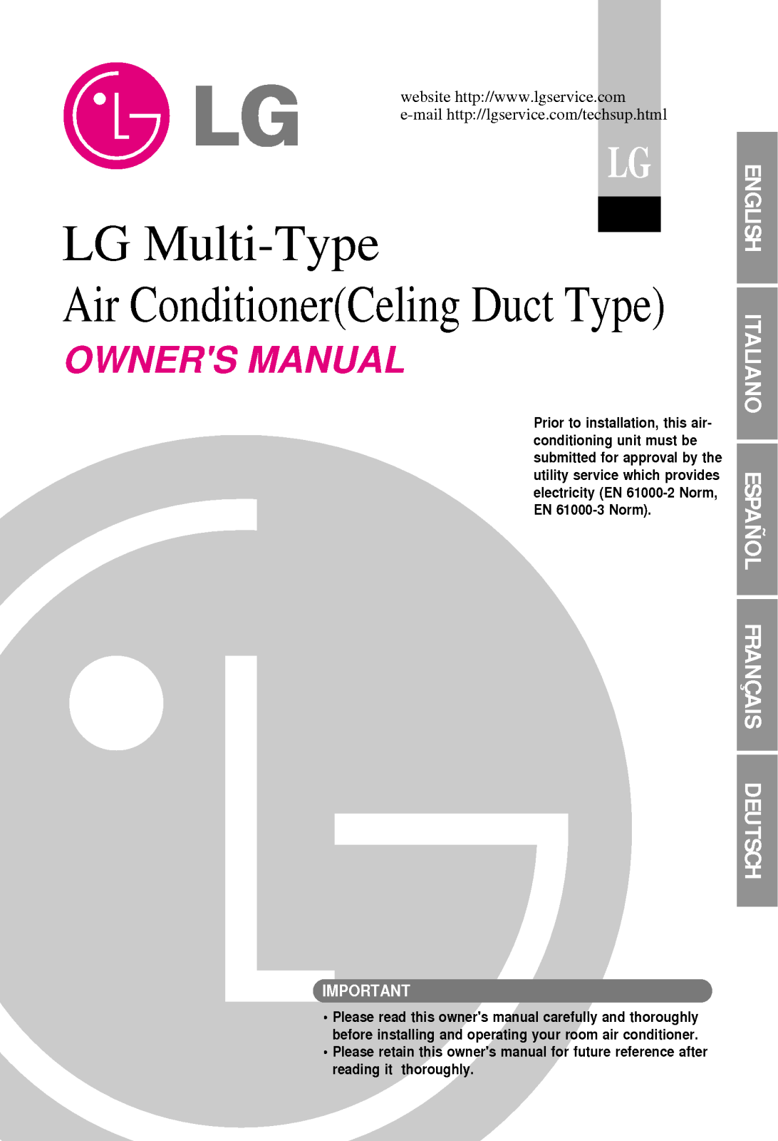 LG LMNC366BGA0 User Manual