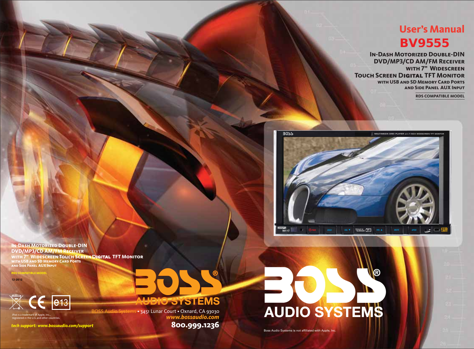 Boss Audio BV9555 User Manual