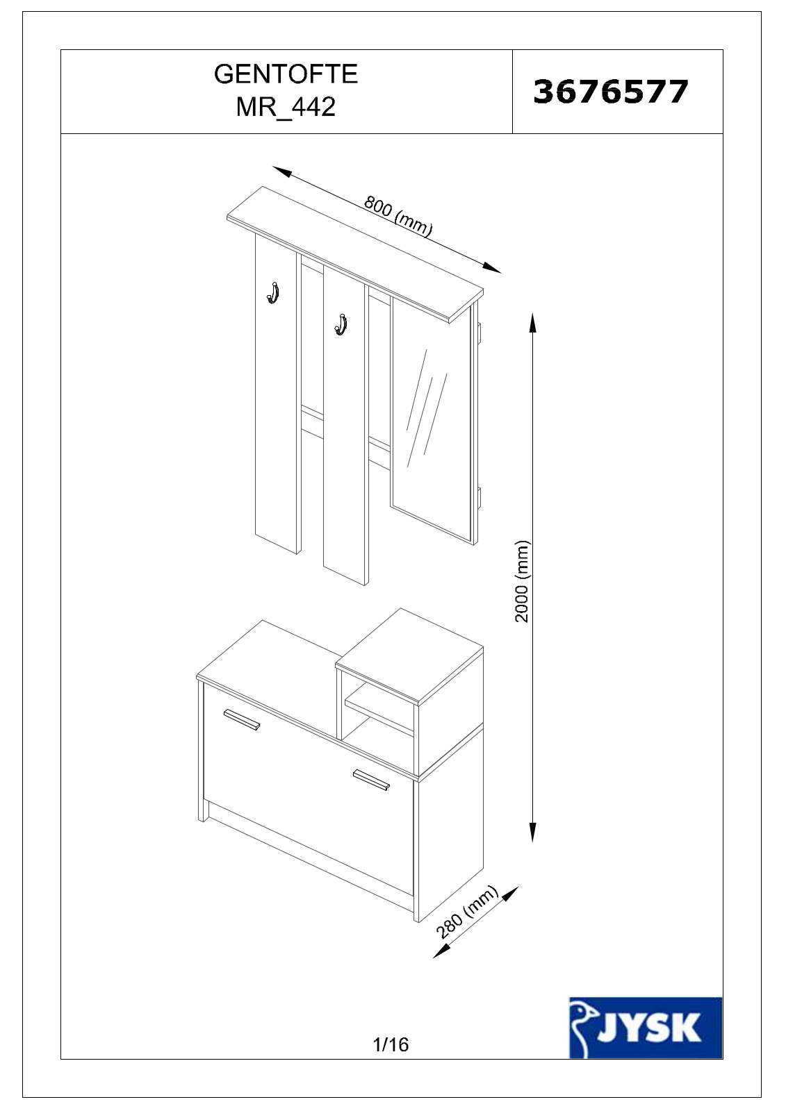 JYSK Gentofte User Manual