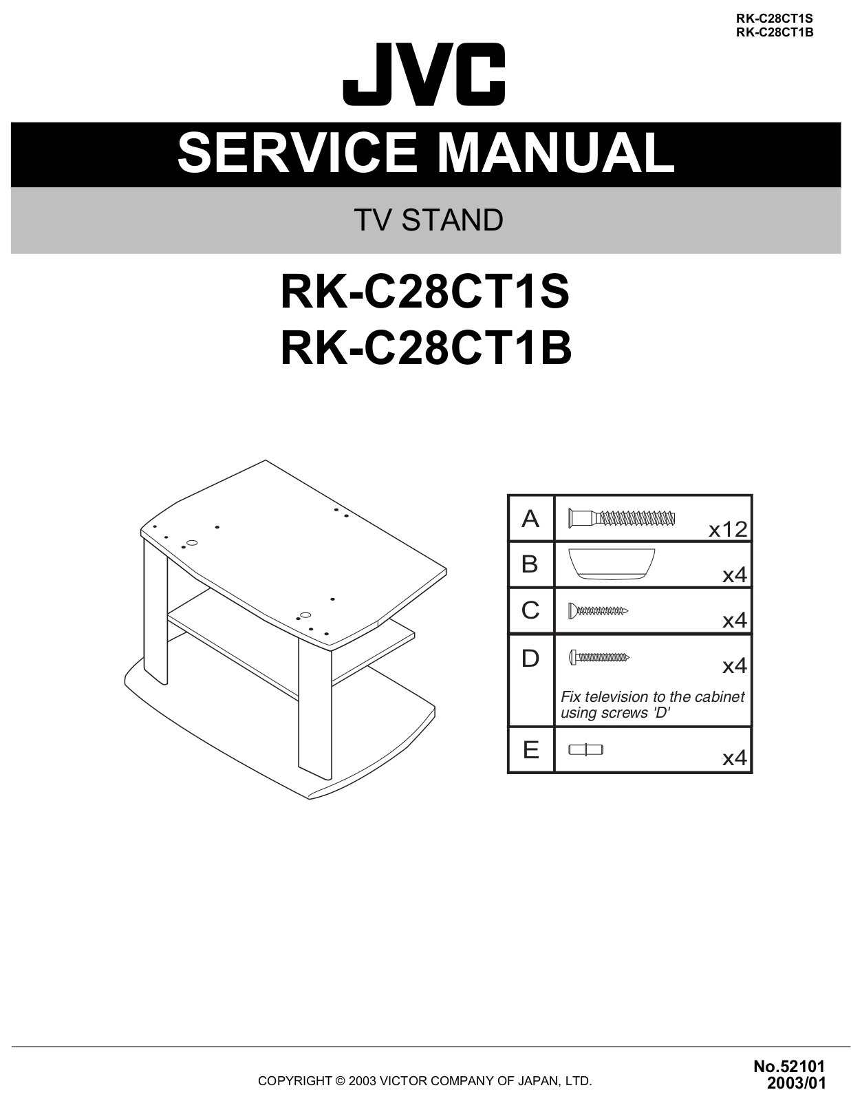 JVC RK-C28CT1B, RK-C28CT1S Service Manual