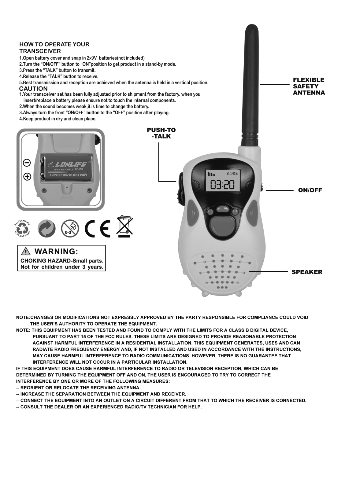 Chenghai Xianxin Plastic Toys Factory 10513JESM User Manual