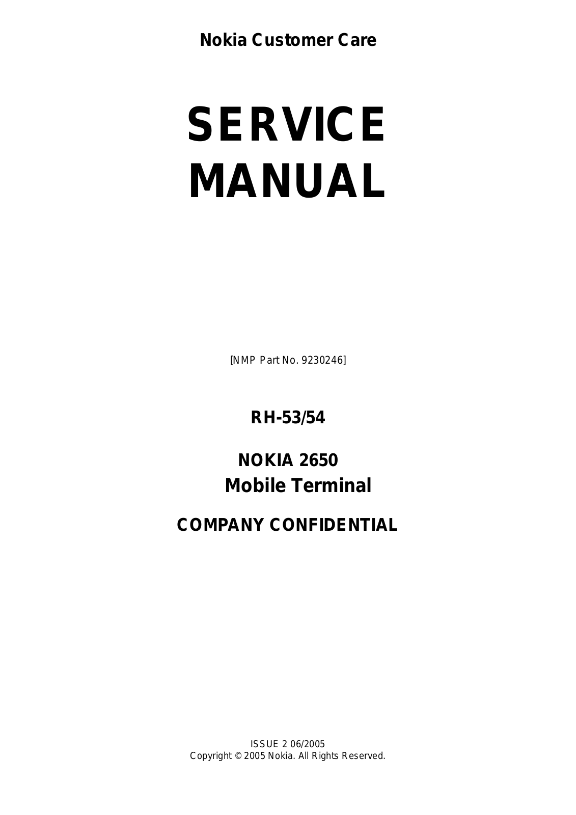 Nokia 2650 Service Manual rh 53_54_2