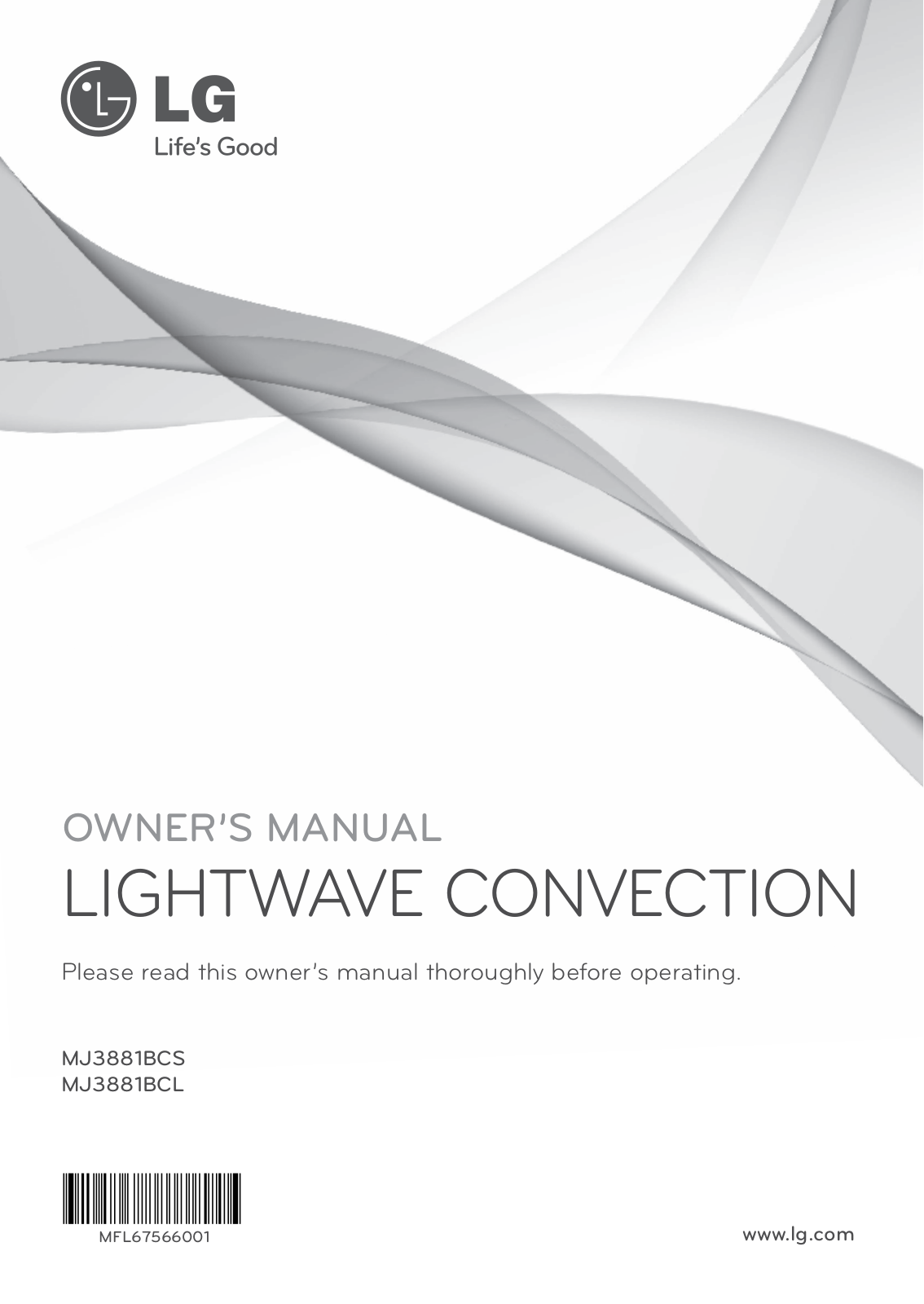 LG MJ3881BCS Owner’s Manual