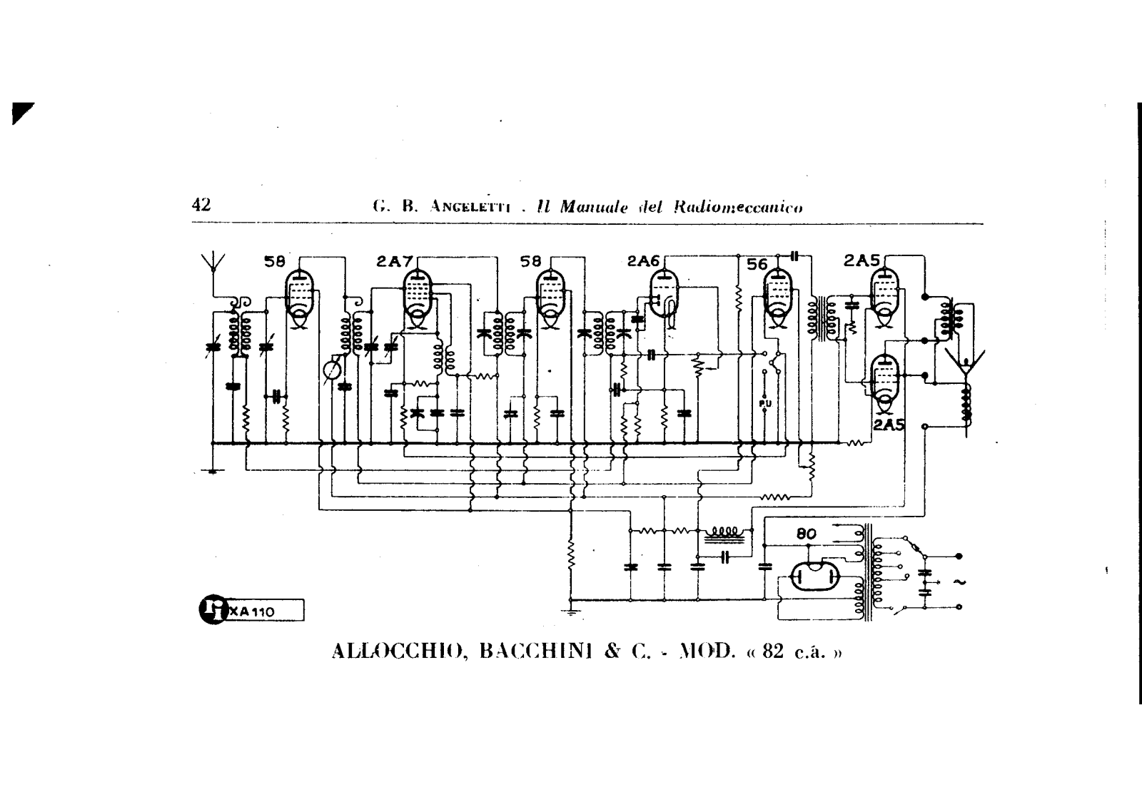 Allocchio Bacchini 82ca schematic