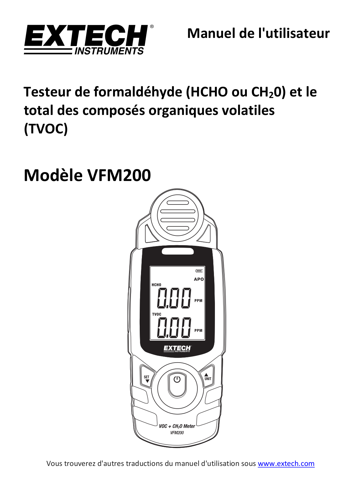 Extech VFM200 User guide