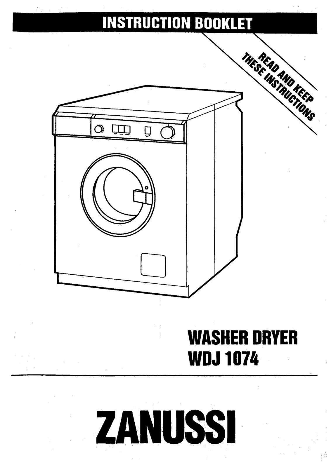 Zanussi WDJ 1074 User Manual