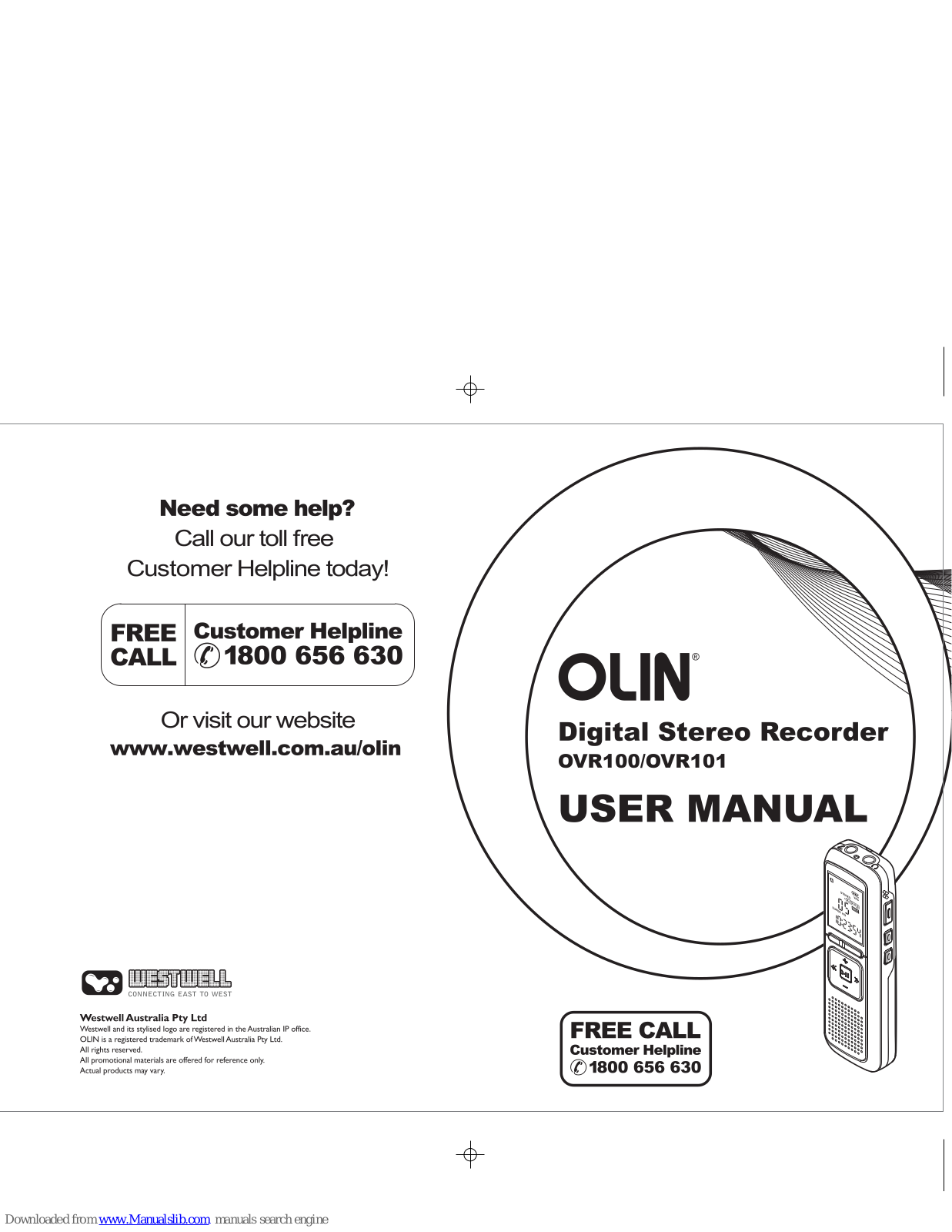 Olin OVR100, OVR101 User Manual