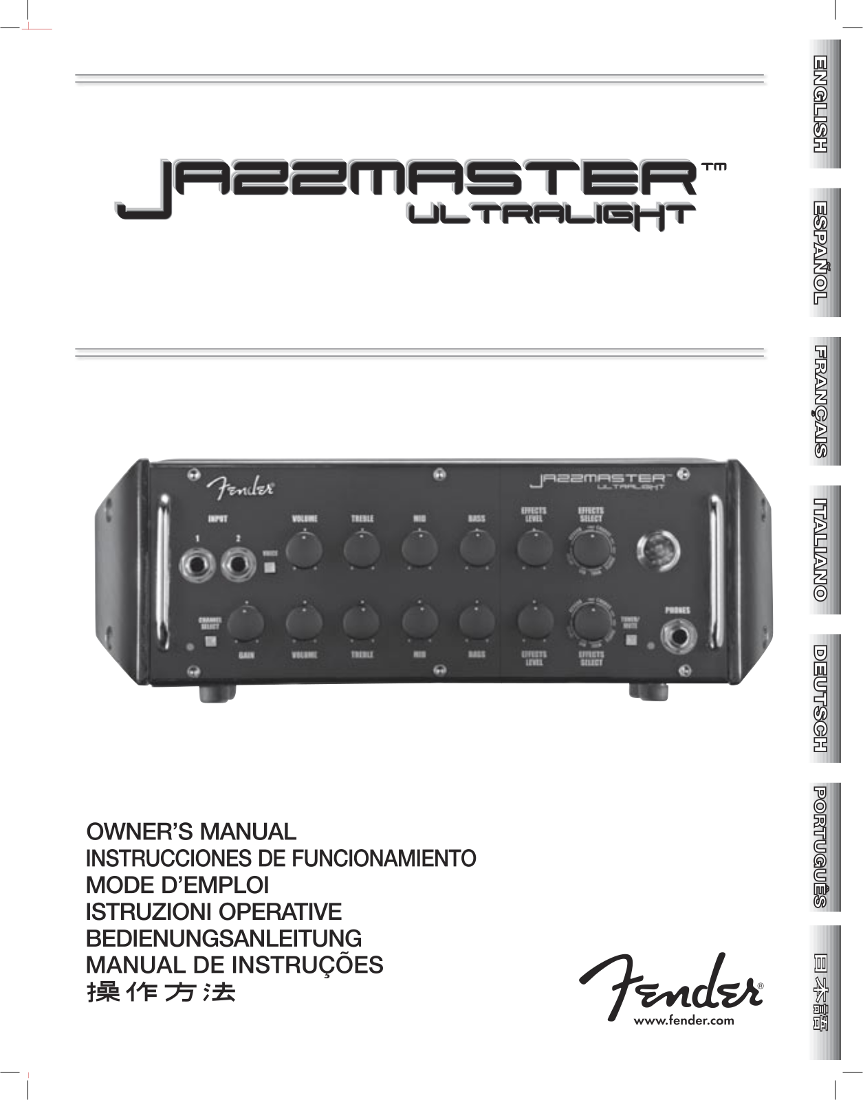 Fender Jazzmaster-Ultralight-Head Operation Manual