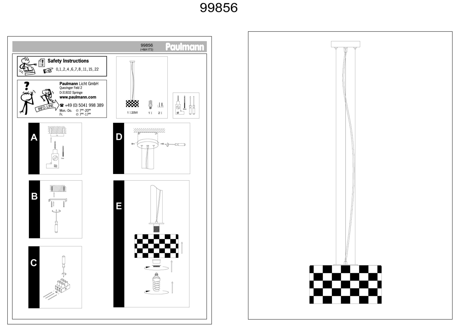 Paulmann 99856 Safety instructions - ManualMachine.com