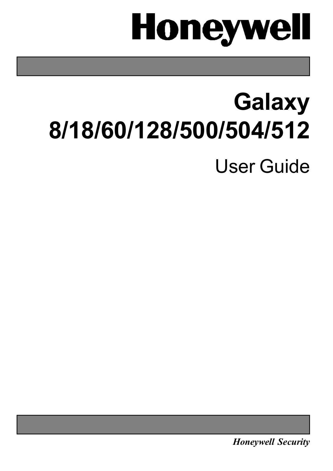 Honeywell 60, 500, 504, 512, 128 User Manual