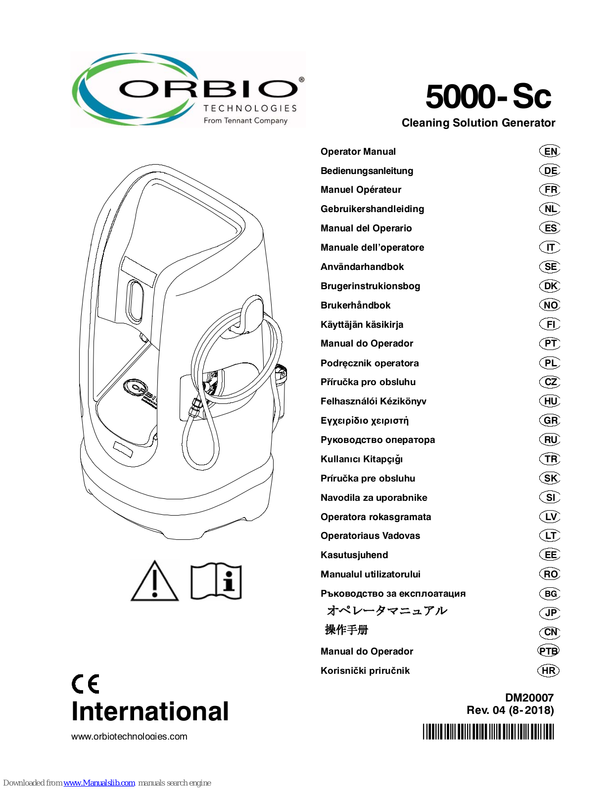 Orbio 5000-Sc Owner's Manual