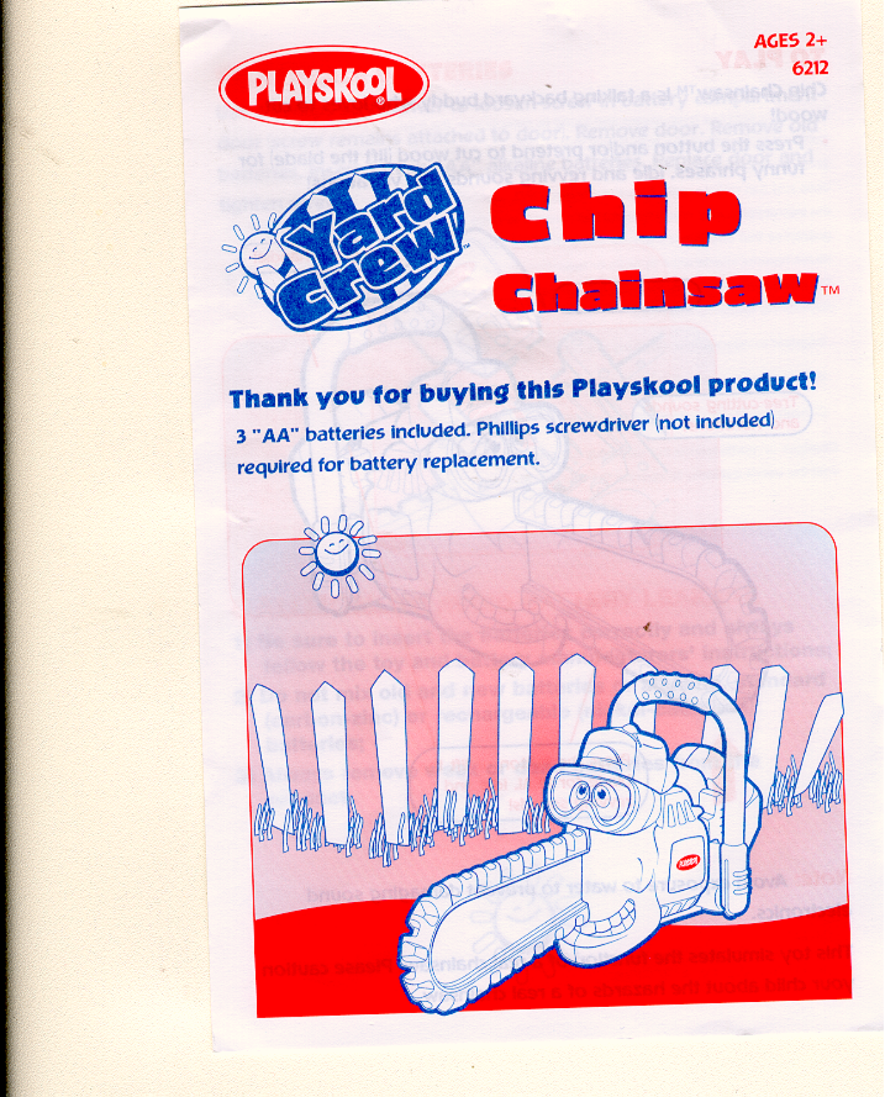 HASBRO Chip Chainsaw User Manual