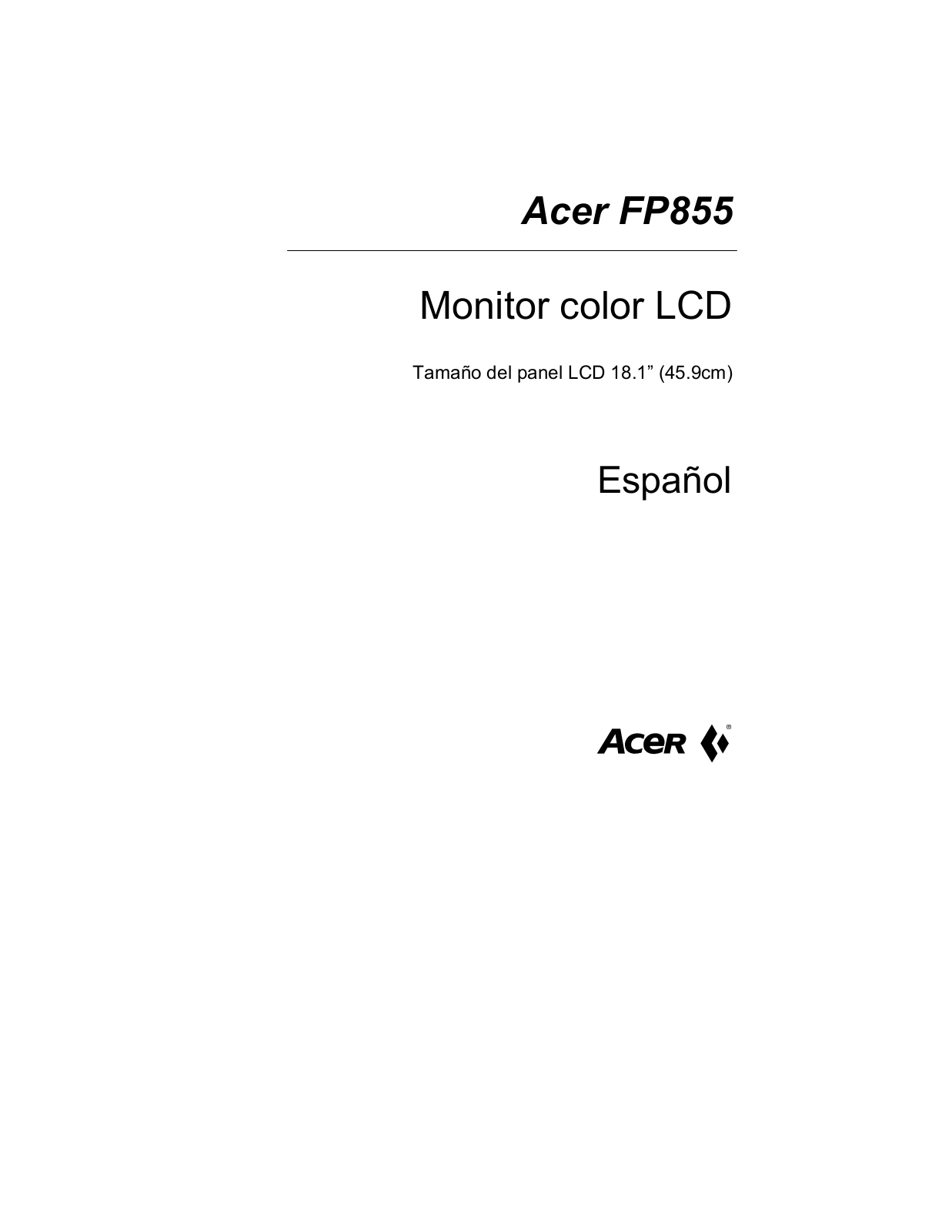 Acer FP855 User Manual