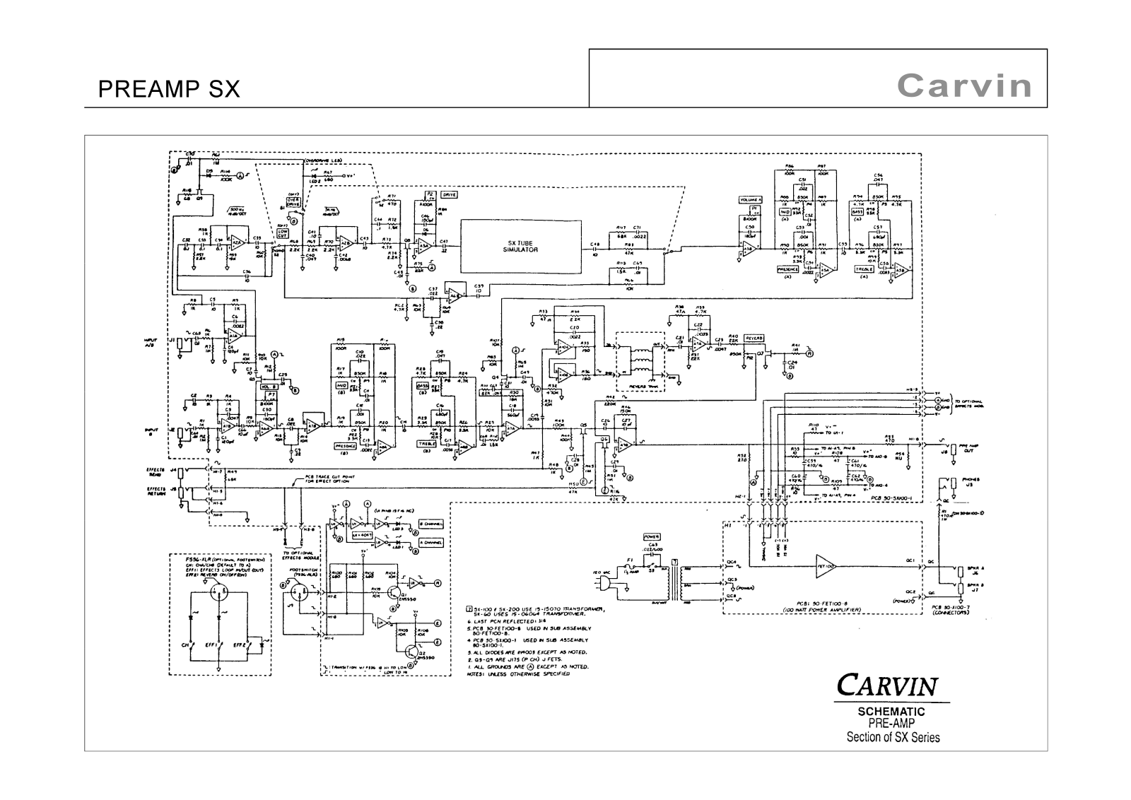 Carvin SXPRE Schematic - ManualMachine.com