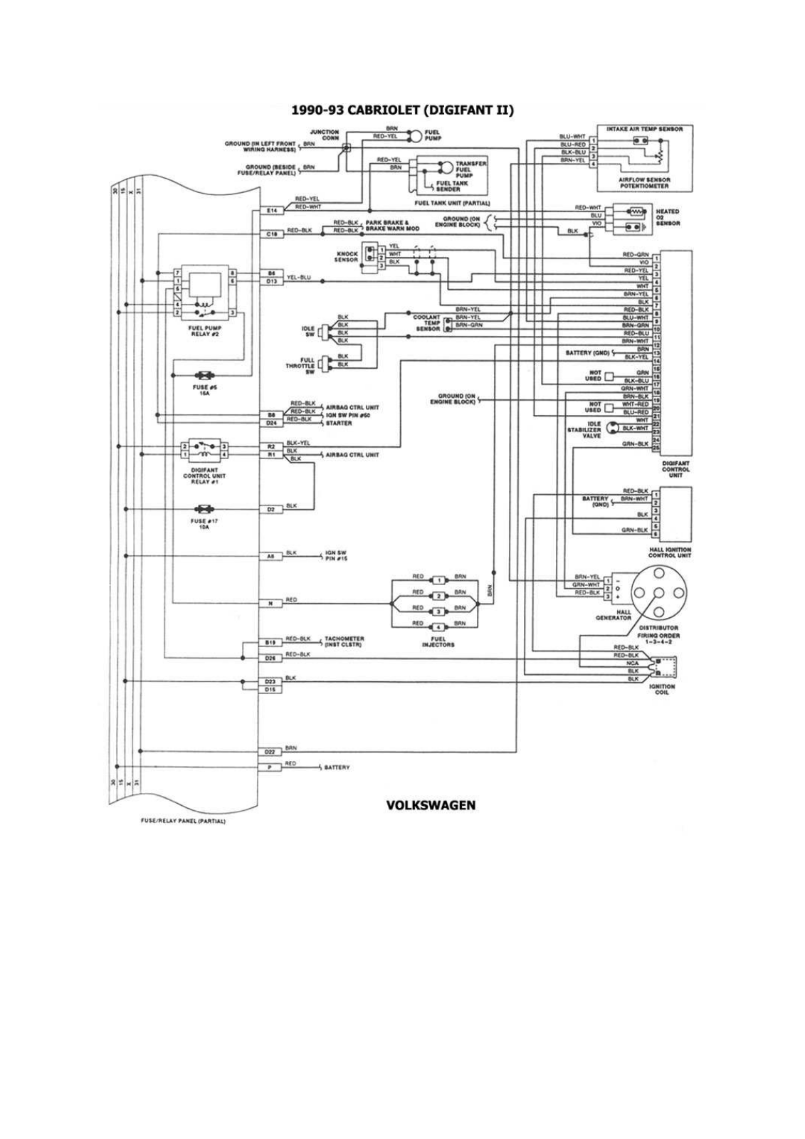 Volkswagen Cabriolet 11-34 Esqvw9 Diagram