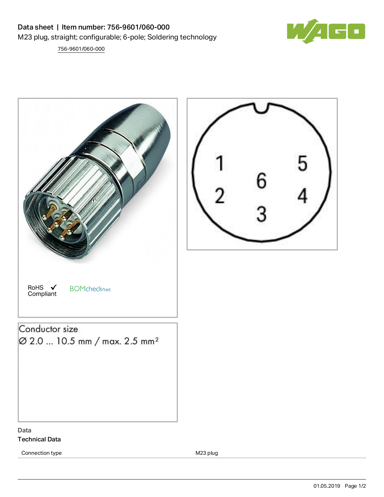 Wago 756-9601/060-000 Data Sheet