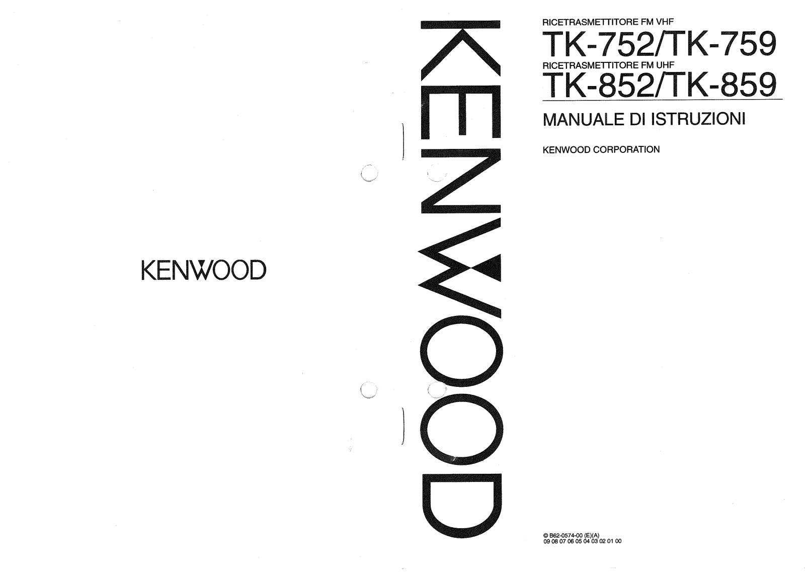 Kenwood TK-759, TK-859, TK-752 User's Manual