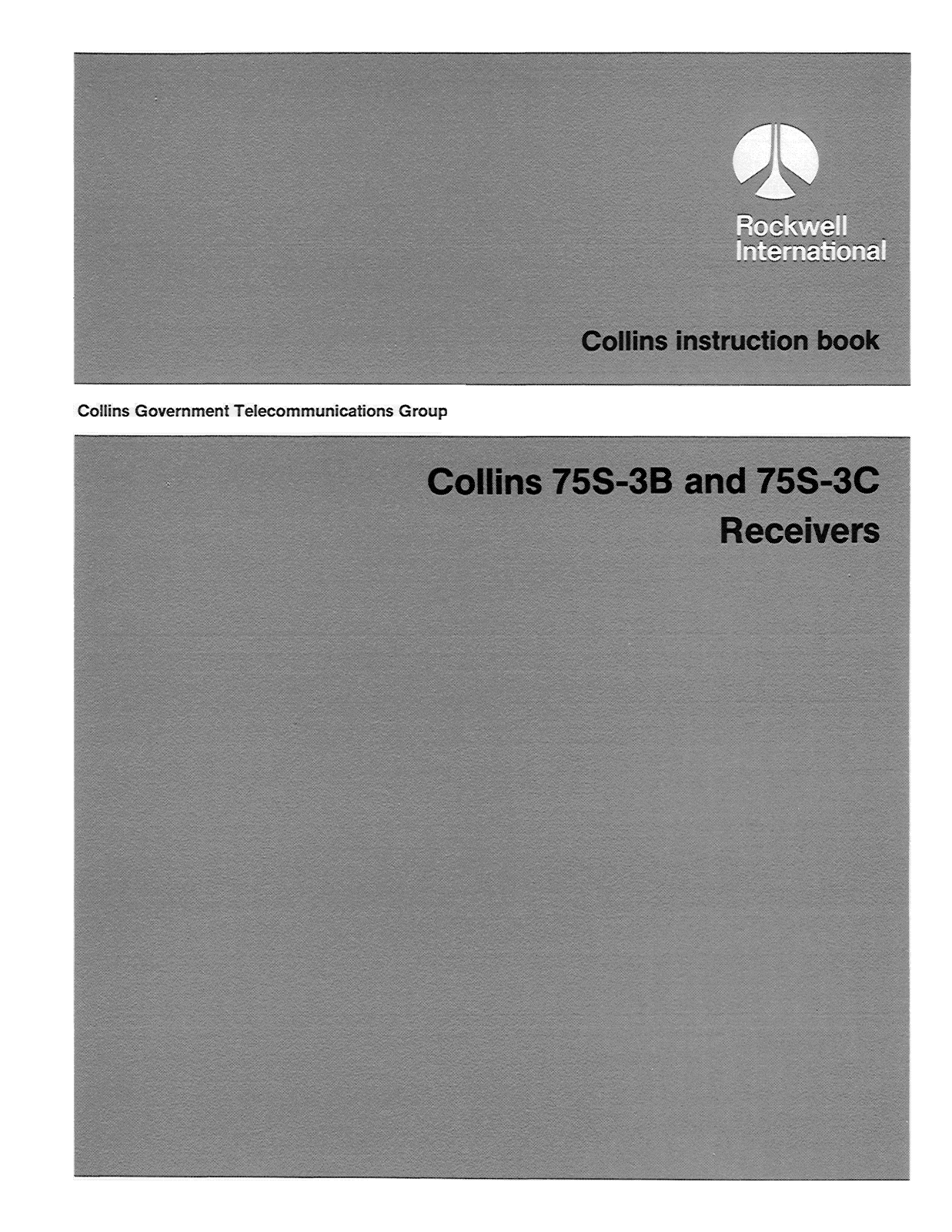 Collins 75S-3B, 75S-3C User Guide