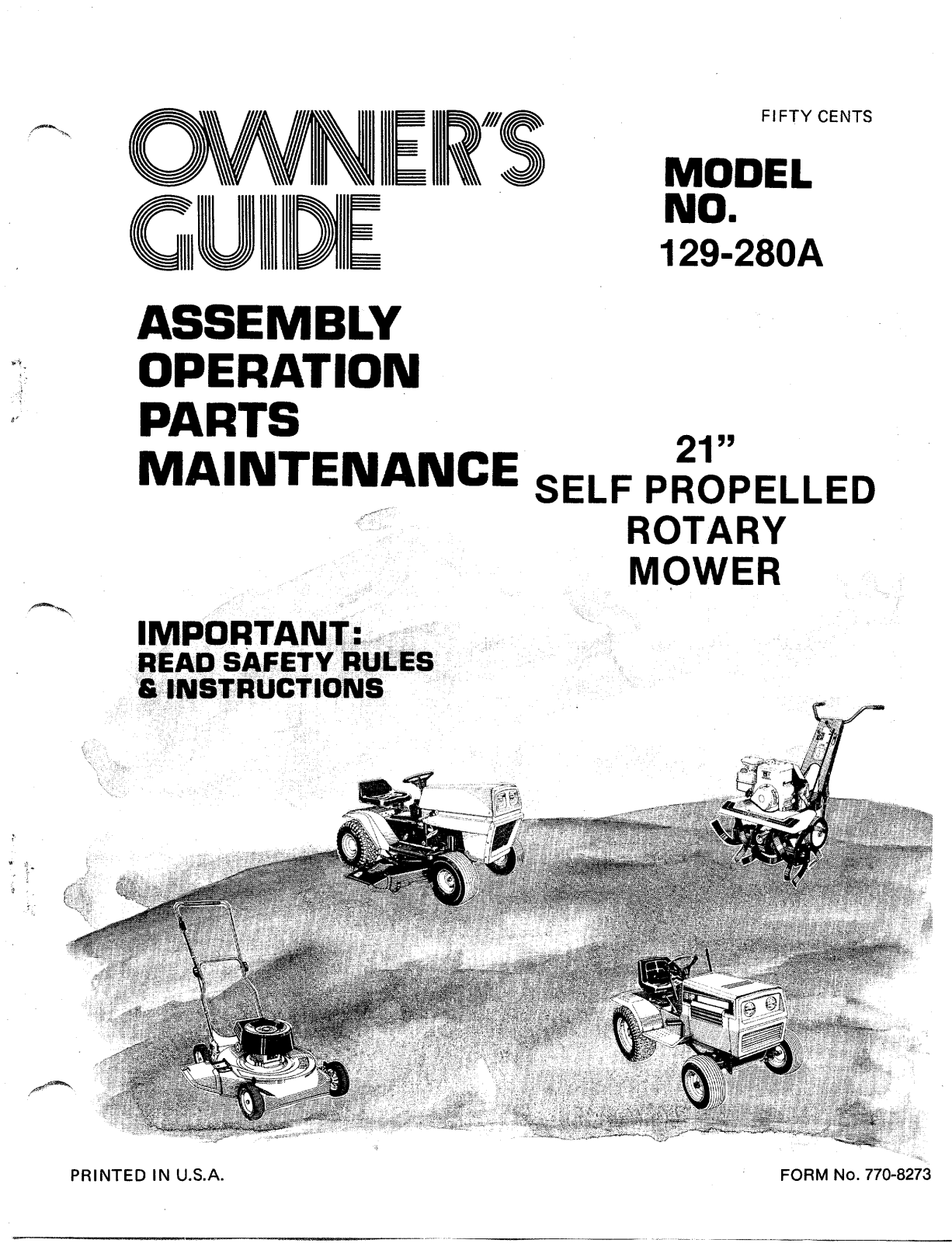 Mtd 129-280A owners Manual