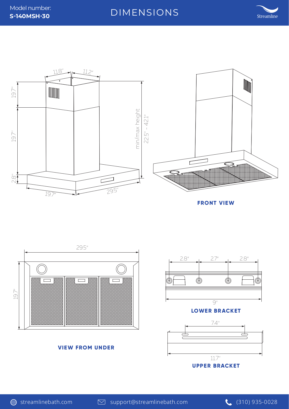 Streamline S140MSH30 User Manual