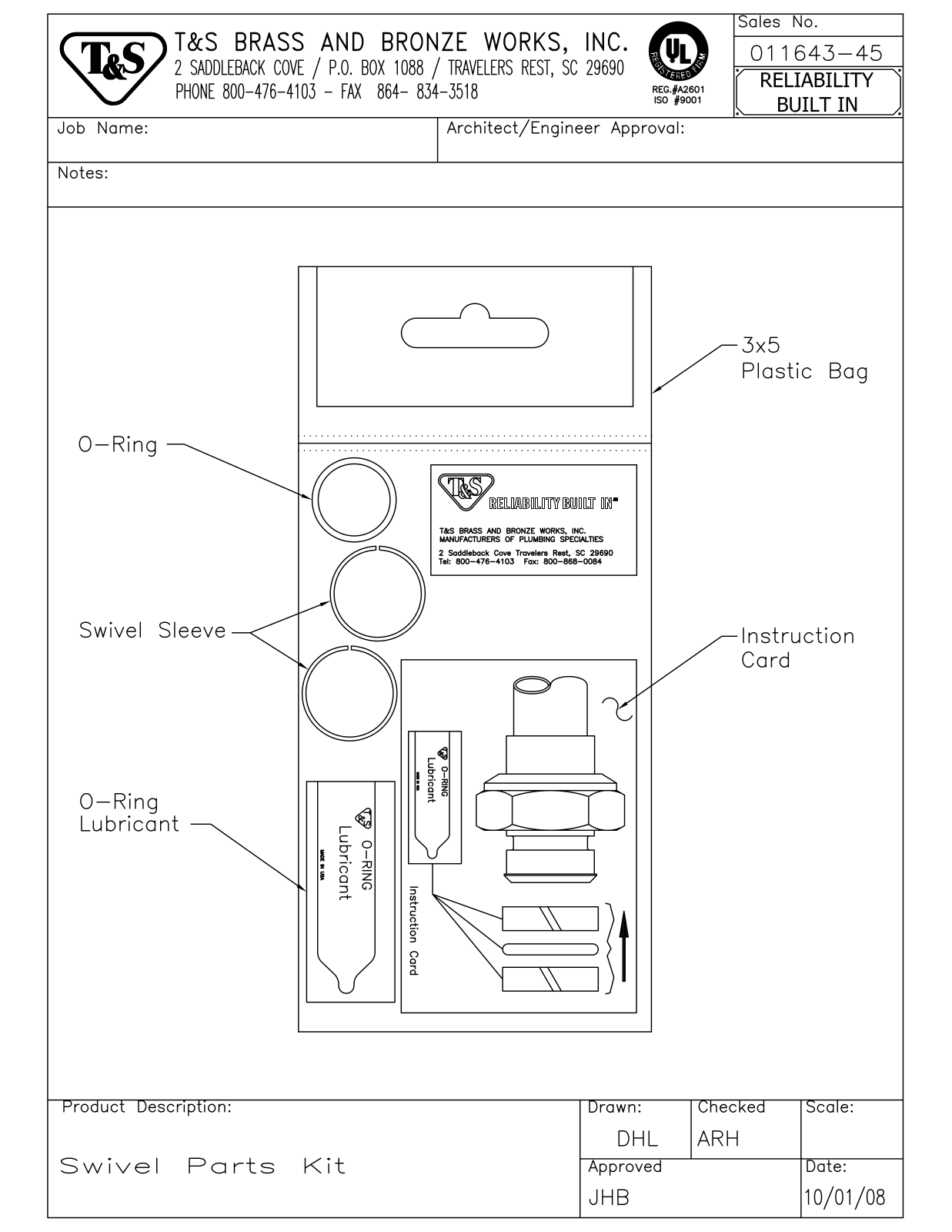 T&S Brass 011643-45 User Manual