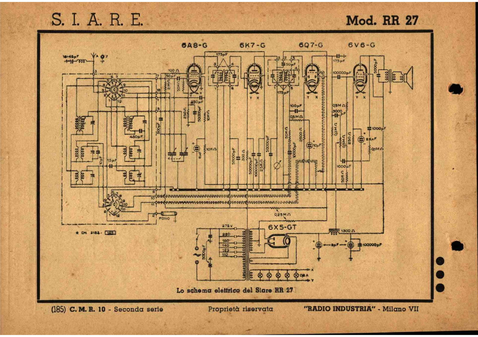 Siare Crosley rr27 schematic